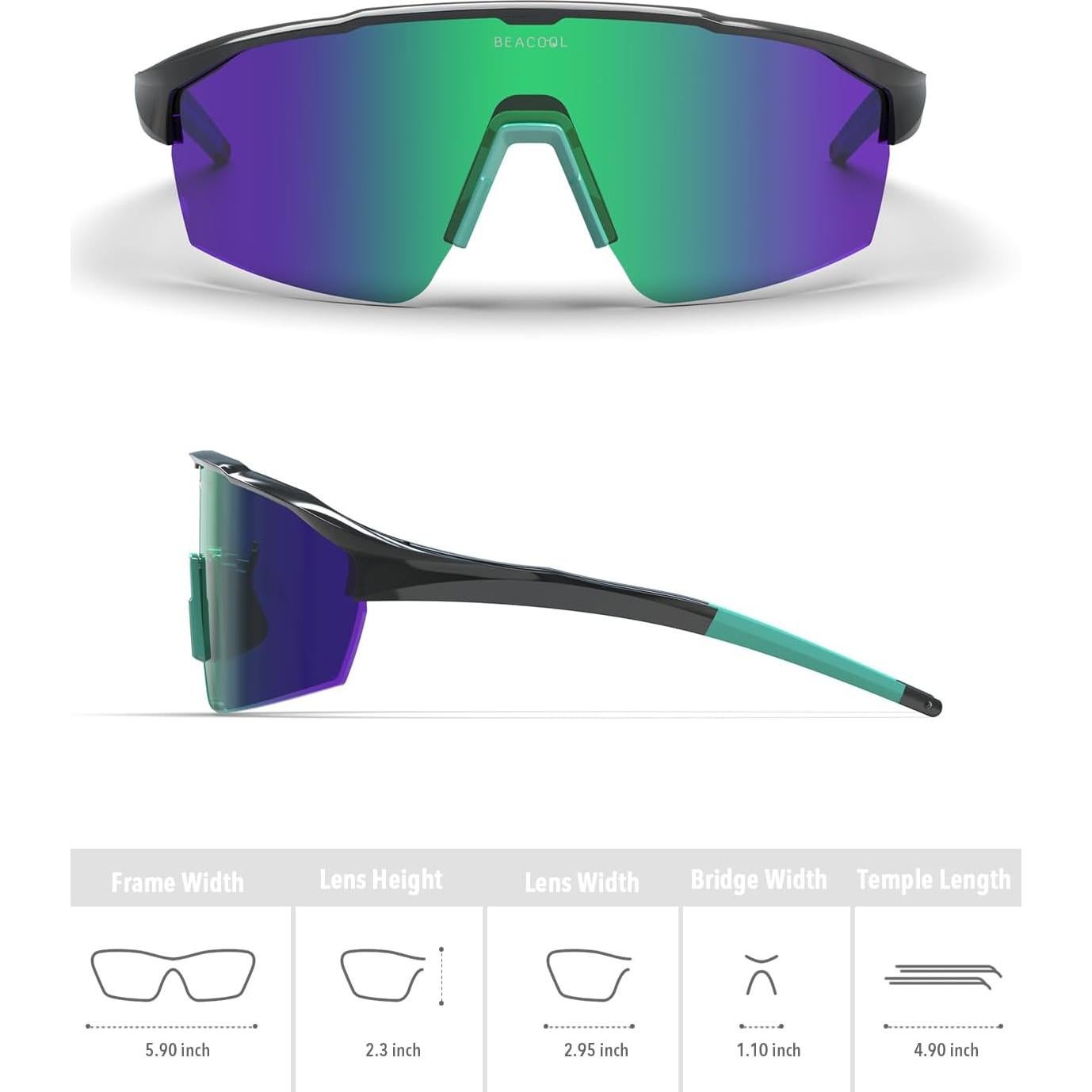 Gafas de Ciclismo BEACOOL Polarizadas UV400 TR90 Unisex