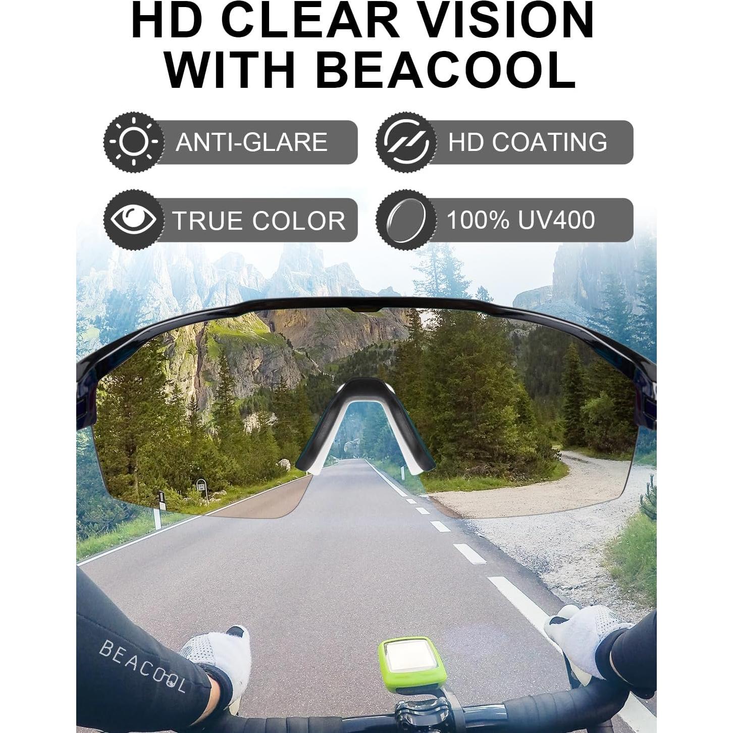 Gafas de Ciclismo BEACOOL Polarizadas UV400 TR90 Unisex