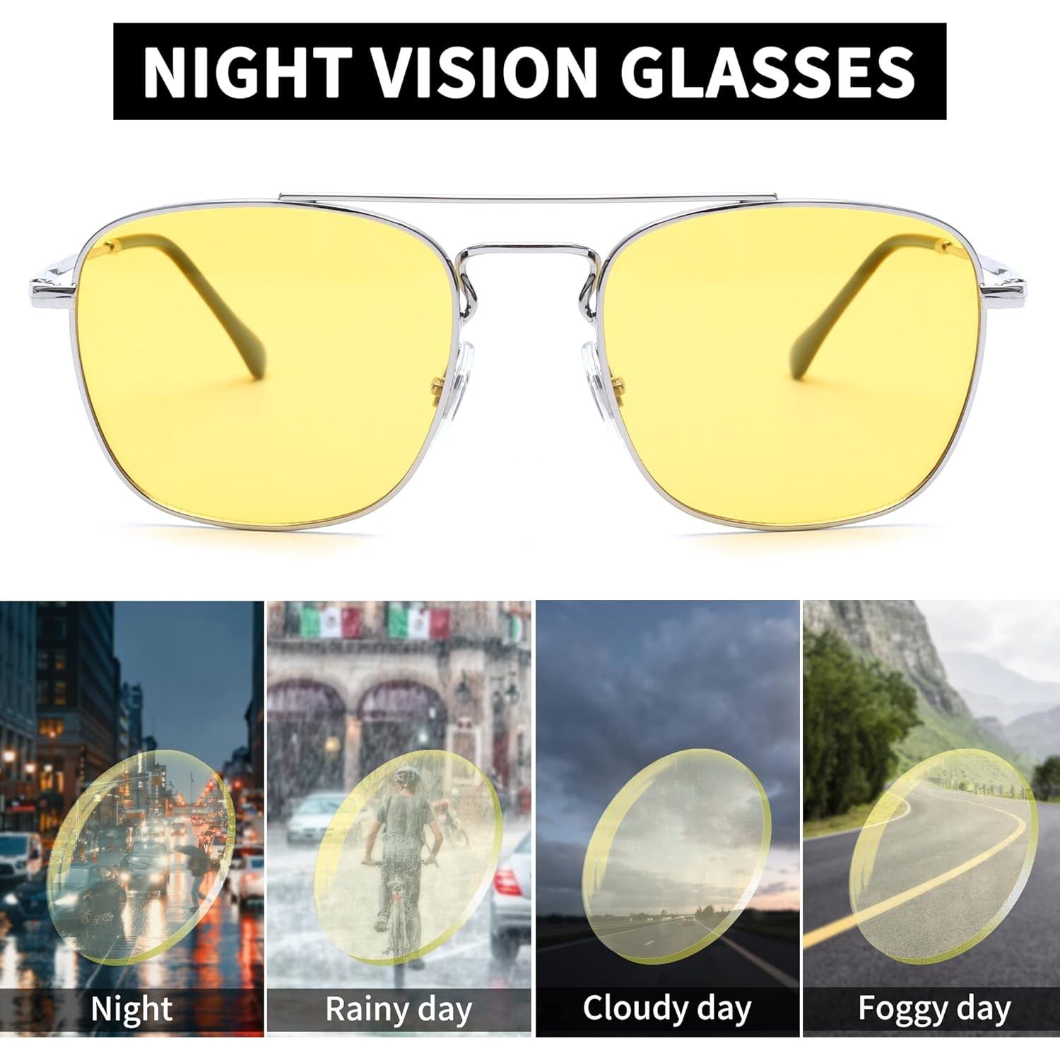 Gafas de Sol Aviador JIM HALO Lentes Amarillos Polarizados