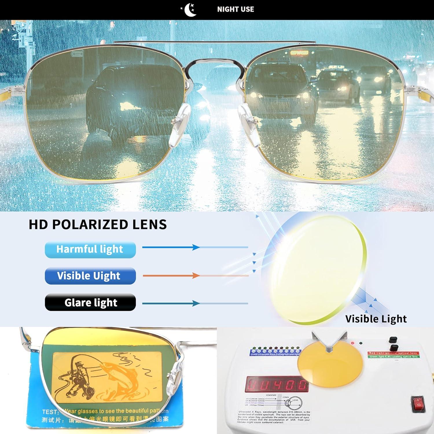 Gafas de Sol Aviador JIM HALO Lentes Amarillos Polarizados