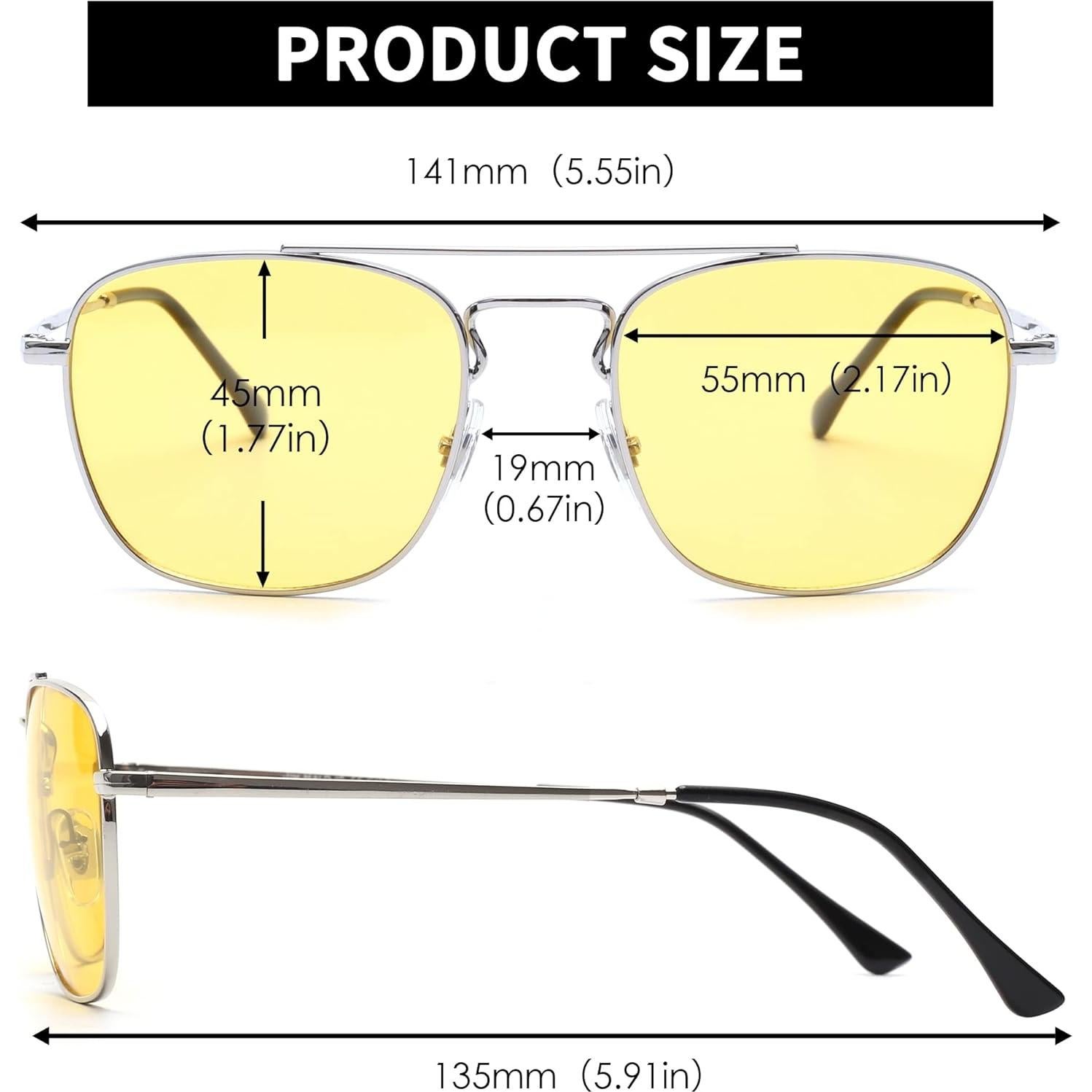 Gafas de Sol Aviador JIM HALO Lentes Amarillos Polarizados