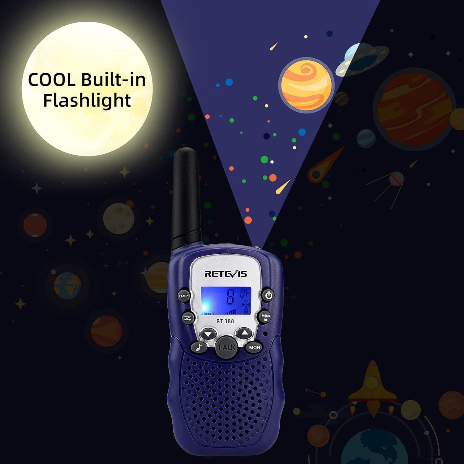 Walkie Talkies Retevis RT388 para Niños 2 Vías Azul
