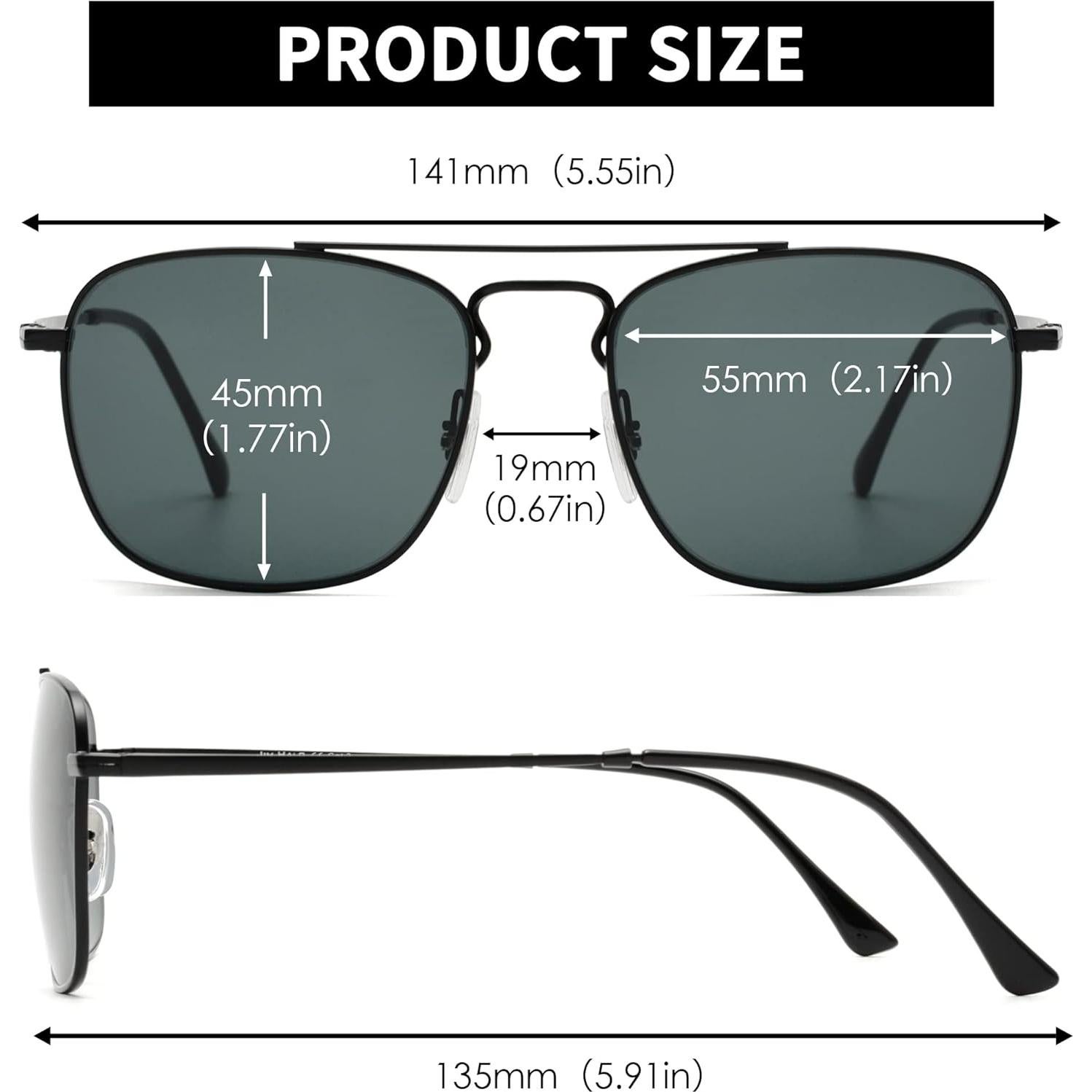 Gafas de Sol Aviador Jim Halo Metal con Lentes de Vidrio