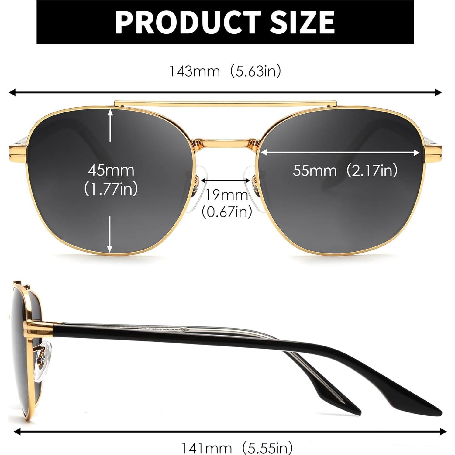 Gafas de Sol Aviador JIM HALO Lentes de Vidrio Polarizados