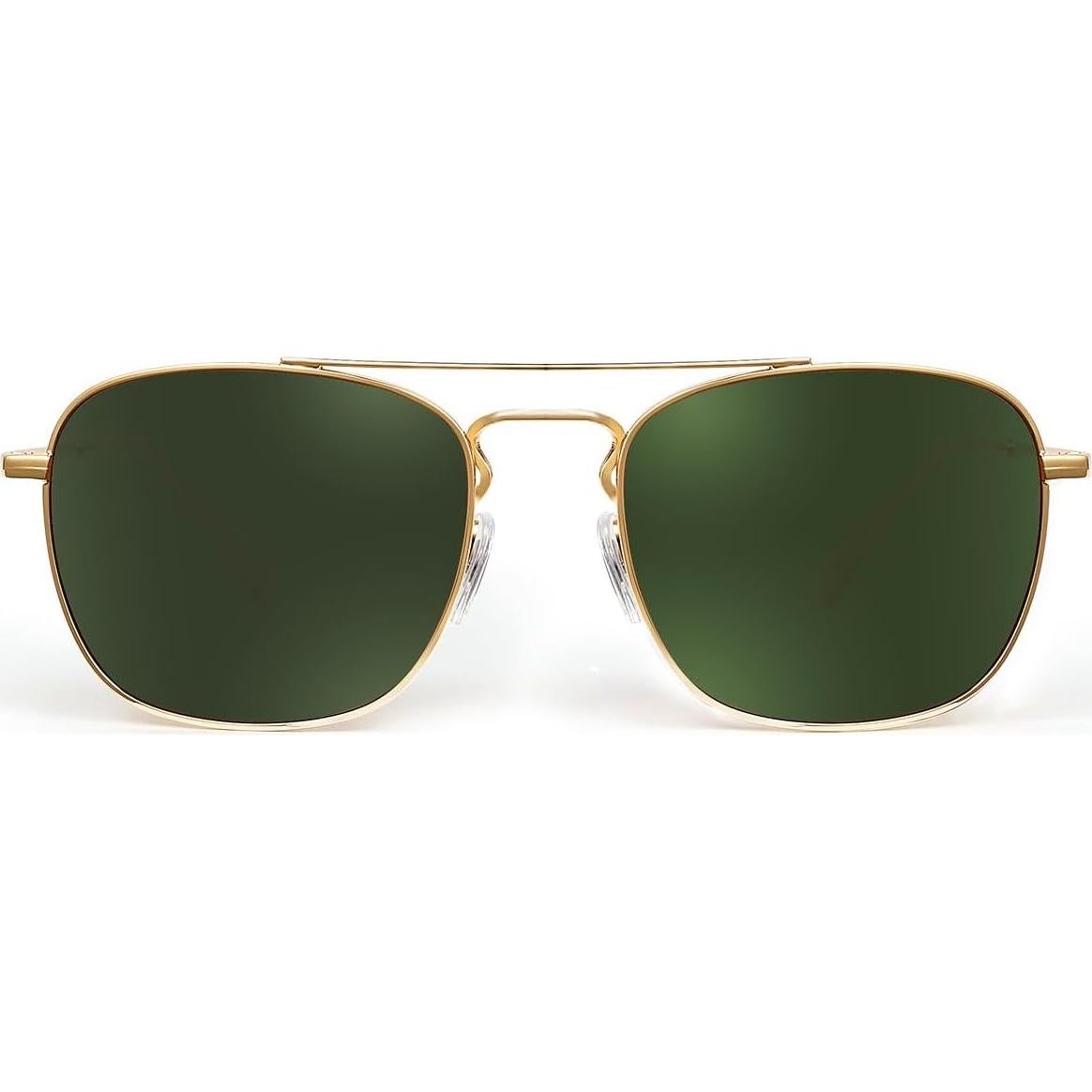 Gafas de Sol Aviador JIM HALO Montura Dorada Lente Verde