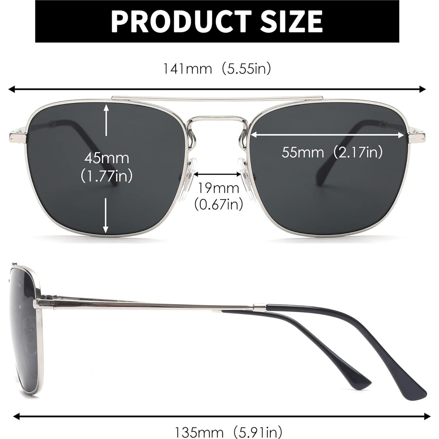 Gafas de Sol Aviador Jim Halo Metal con Lentes de Vidrio