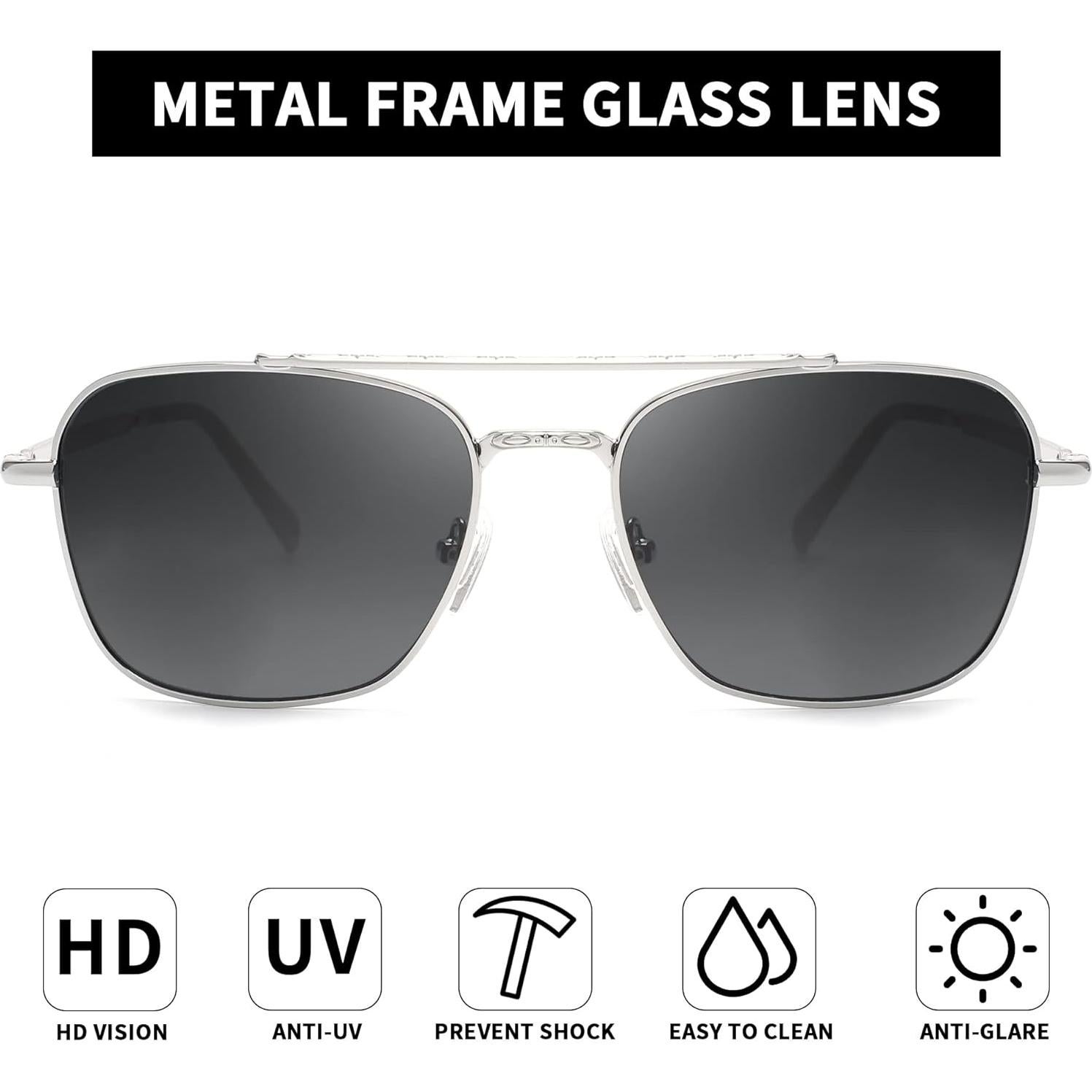 Gafas de Sol Aviador JIM HALO Lentes de Vidrio UV