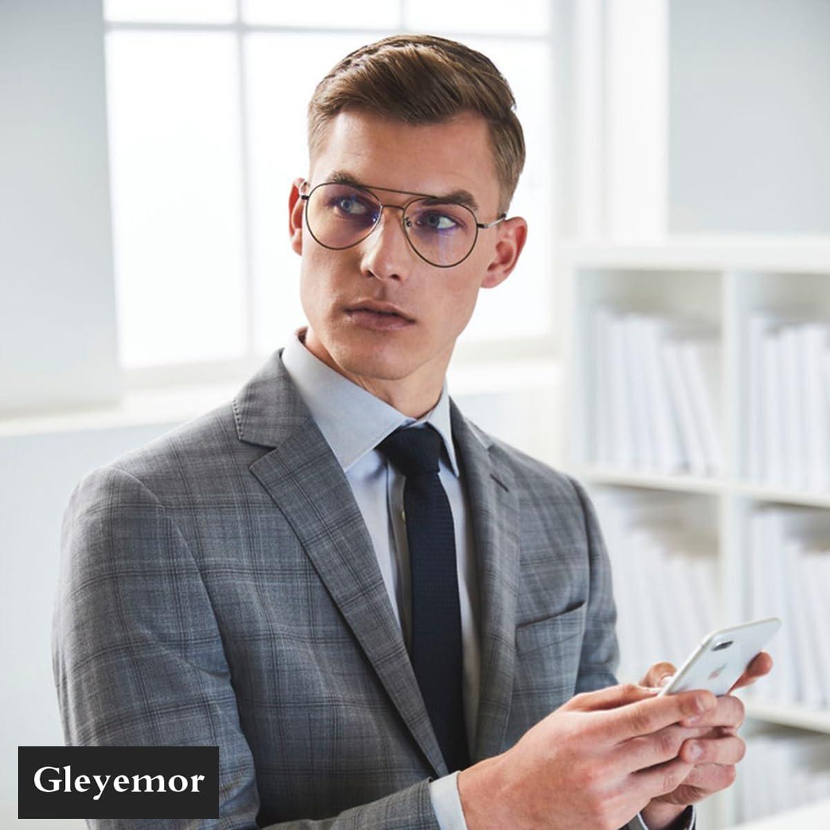 Gafas Aviador Gleyemor Anti Luz Azul 58mm Unisex