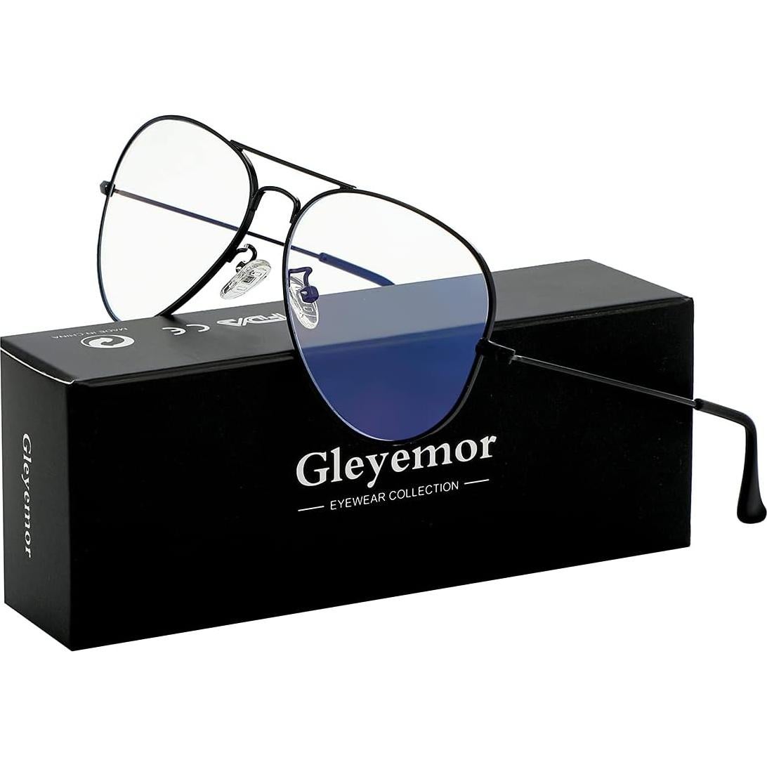 Gafas Aviador Gleyemor Anti Luz Azul 58mm Unisex