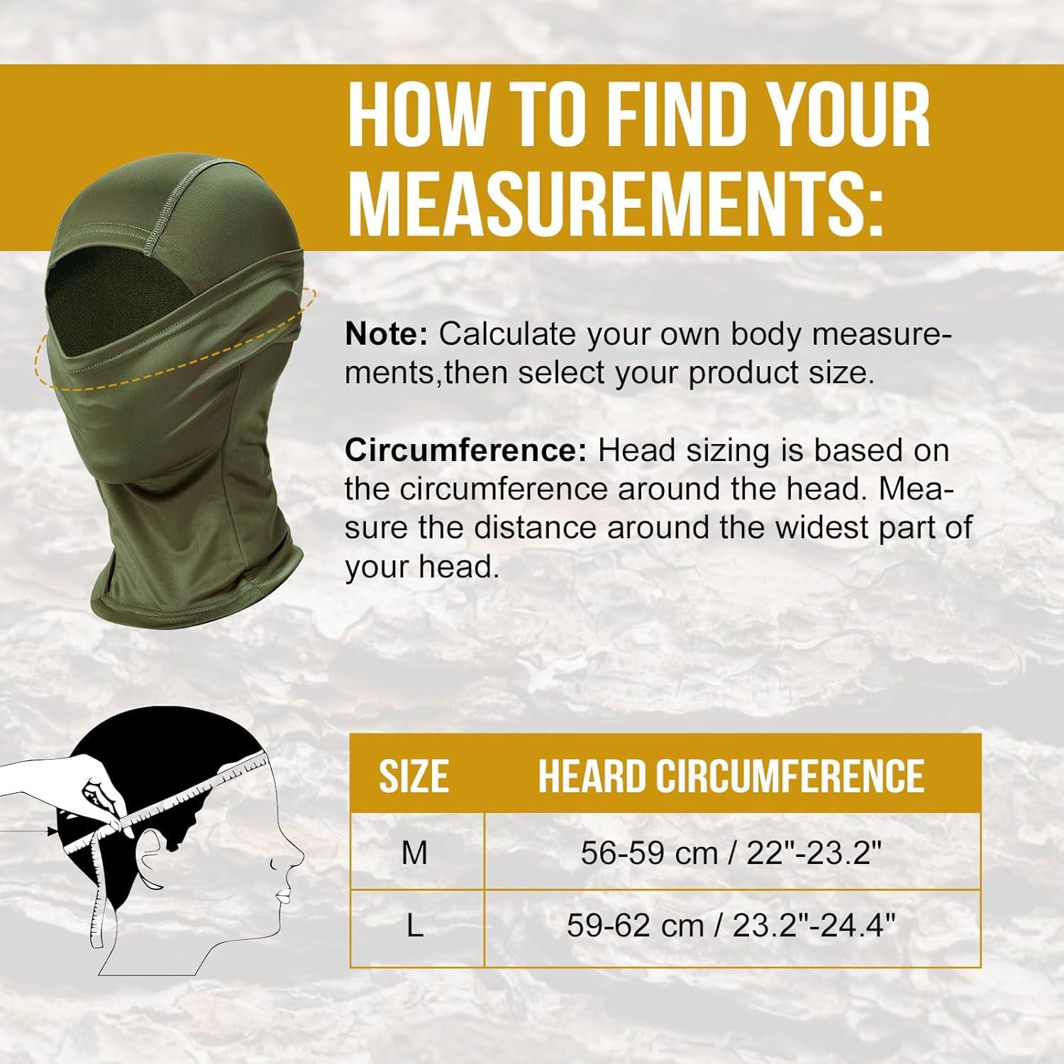 Balaclava OneTigris Unisex Táctica para Ciclismo y Senderismo