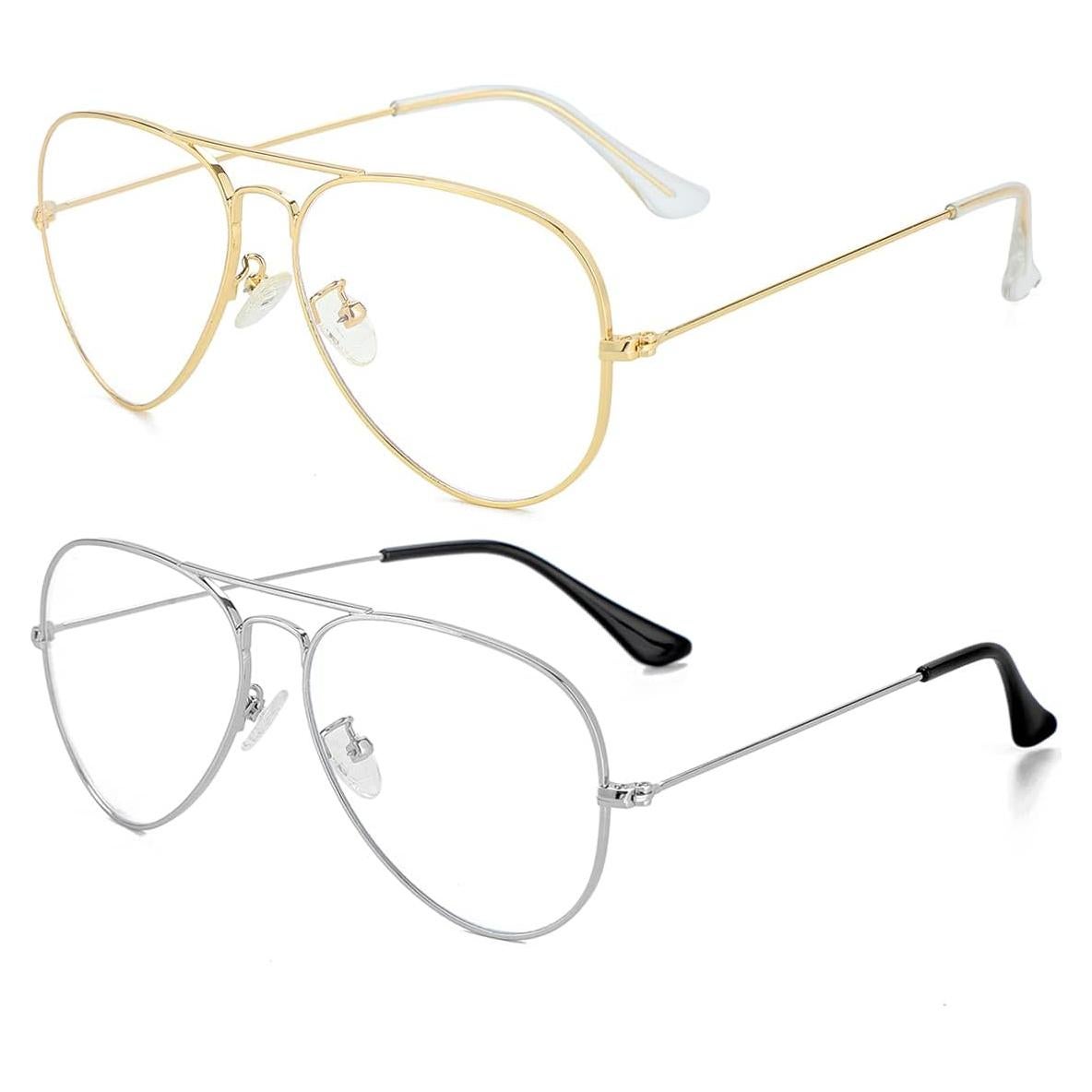 Gafas Aviador Gleyemor Anti Luz Azul Unisex 58mm