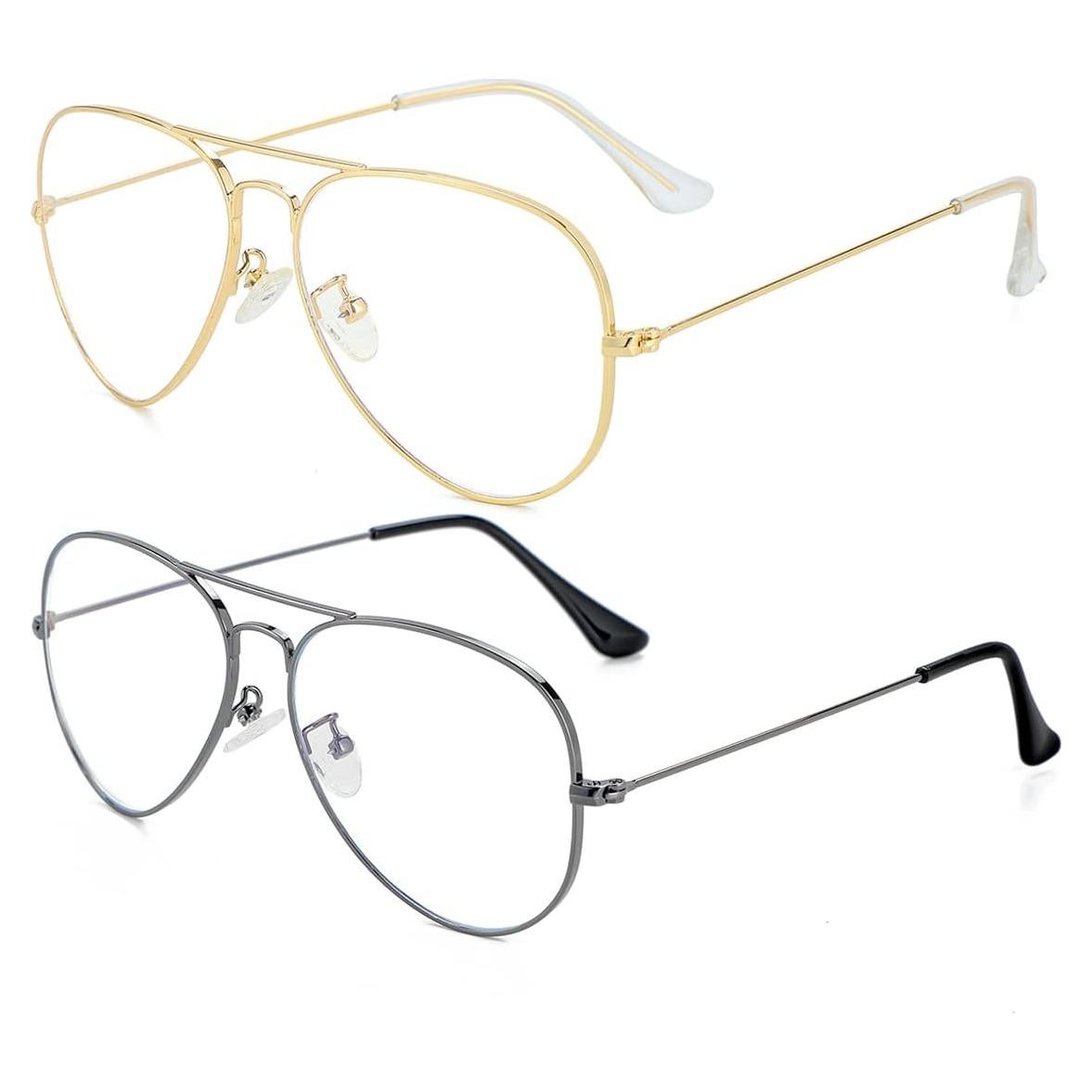 Gafas Aviador Gleyemor Anti Luz Azul Unisex 58mm