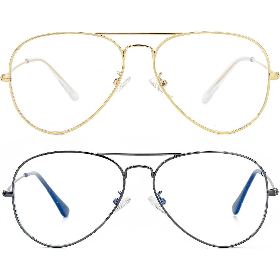 Gafas Aviador Gleyemor Anti Luz Azul Unisex 58mm