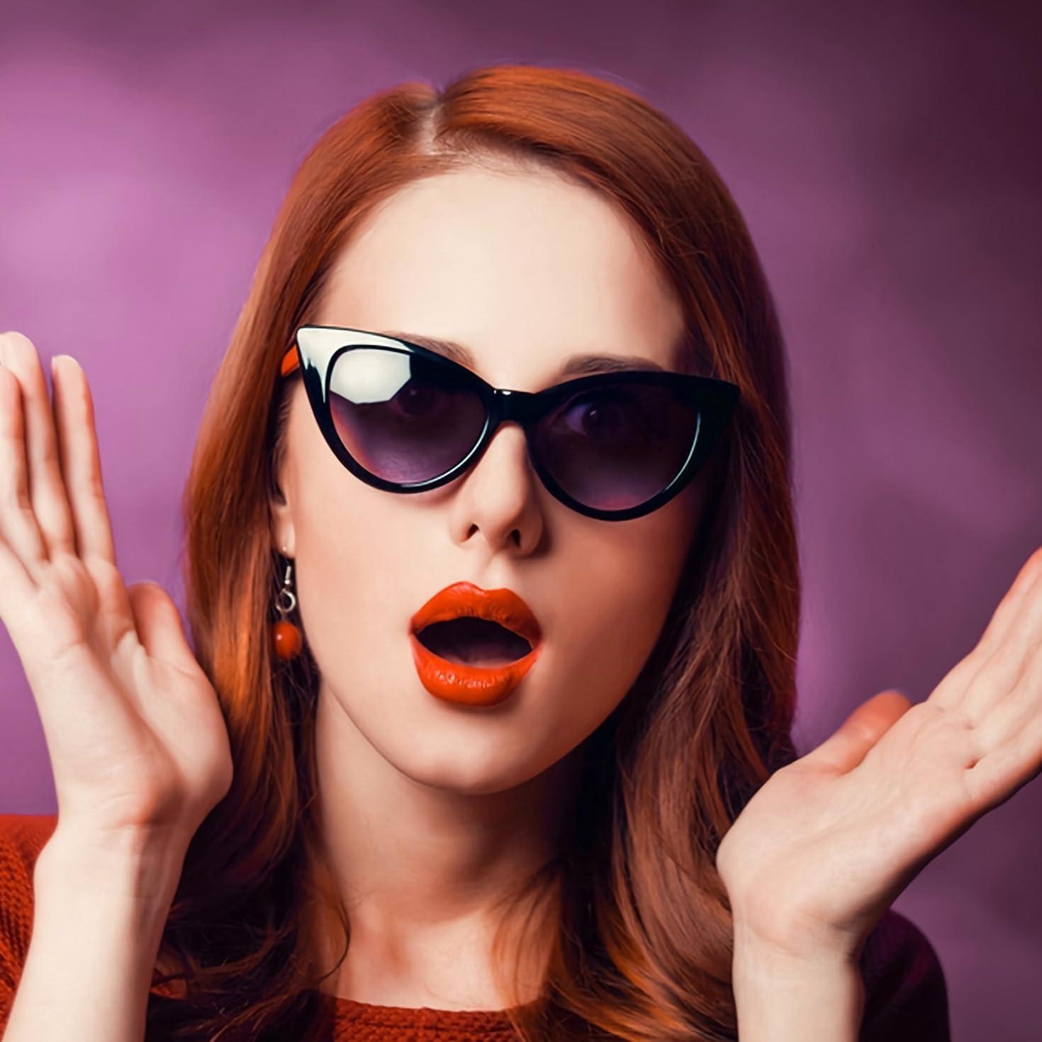 Gafas de Sol Cat Eye Mujeres UV400 Retro 60mm