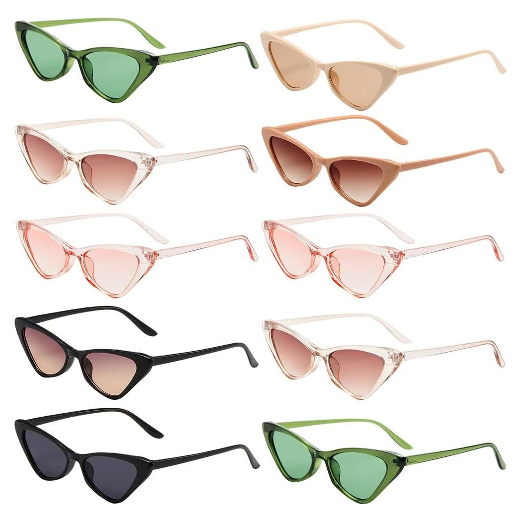 Gafas de sol Cat Eye 10 piezas para mujer UV400 retro