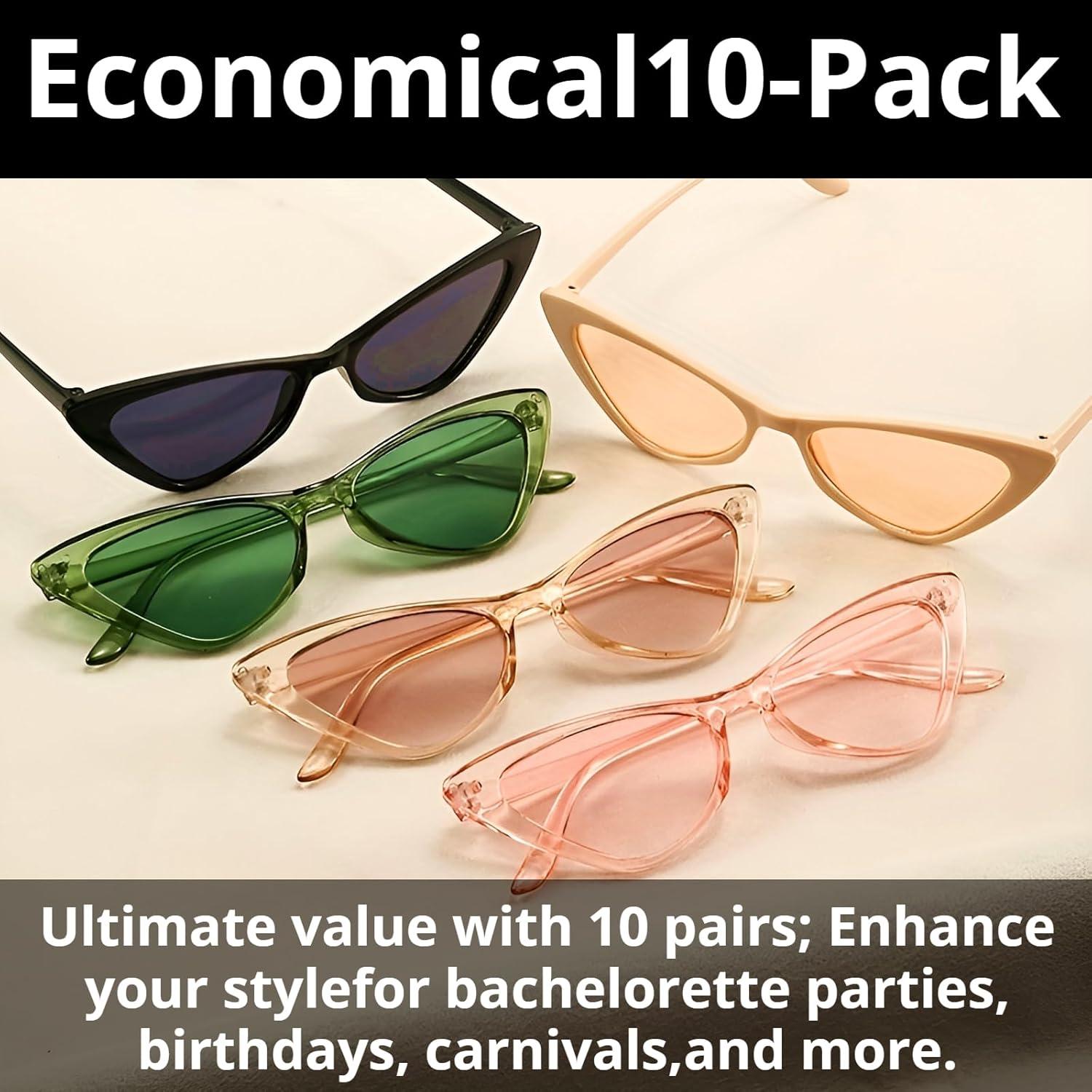 Gafas de sol Cat Eye 10 piezas para mujer UV400 retro