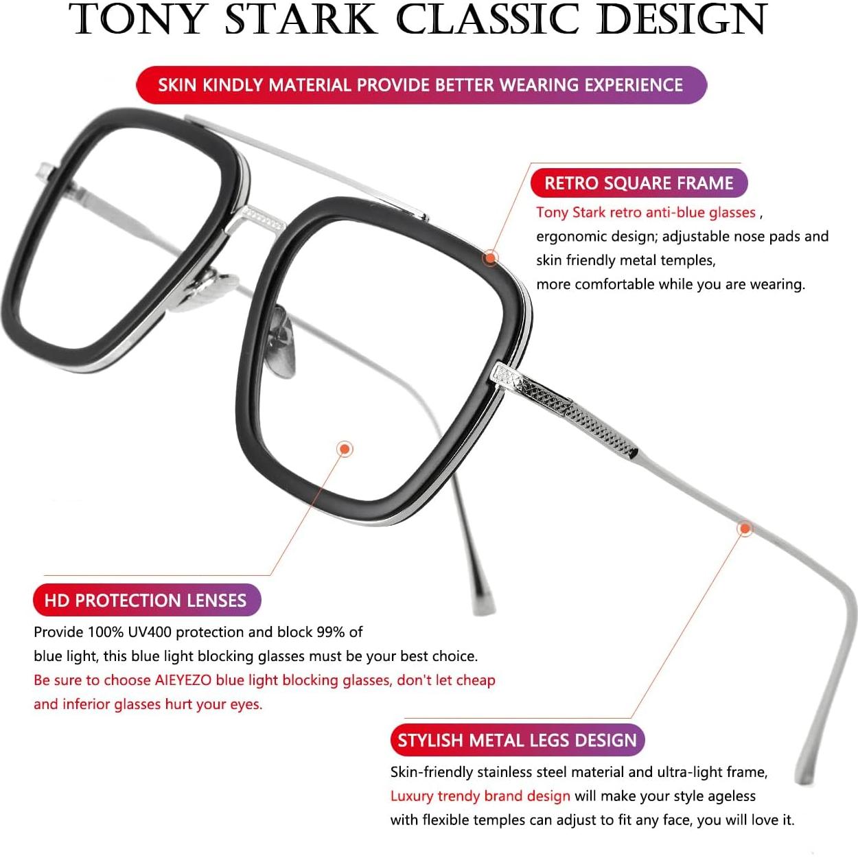 Gafas de Sol AIEYEZO Cuadradas Vintage UV 100% Unisex