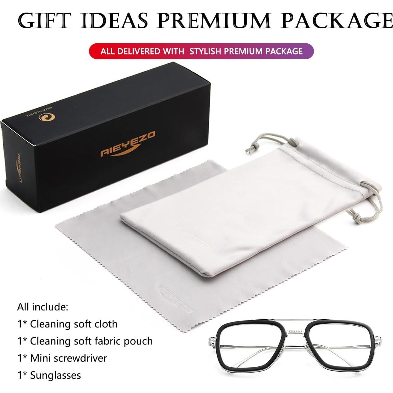 Gafas de Sol AIEYEZO Cuadradas Vintage UV 100% Unisex