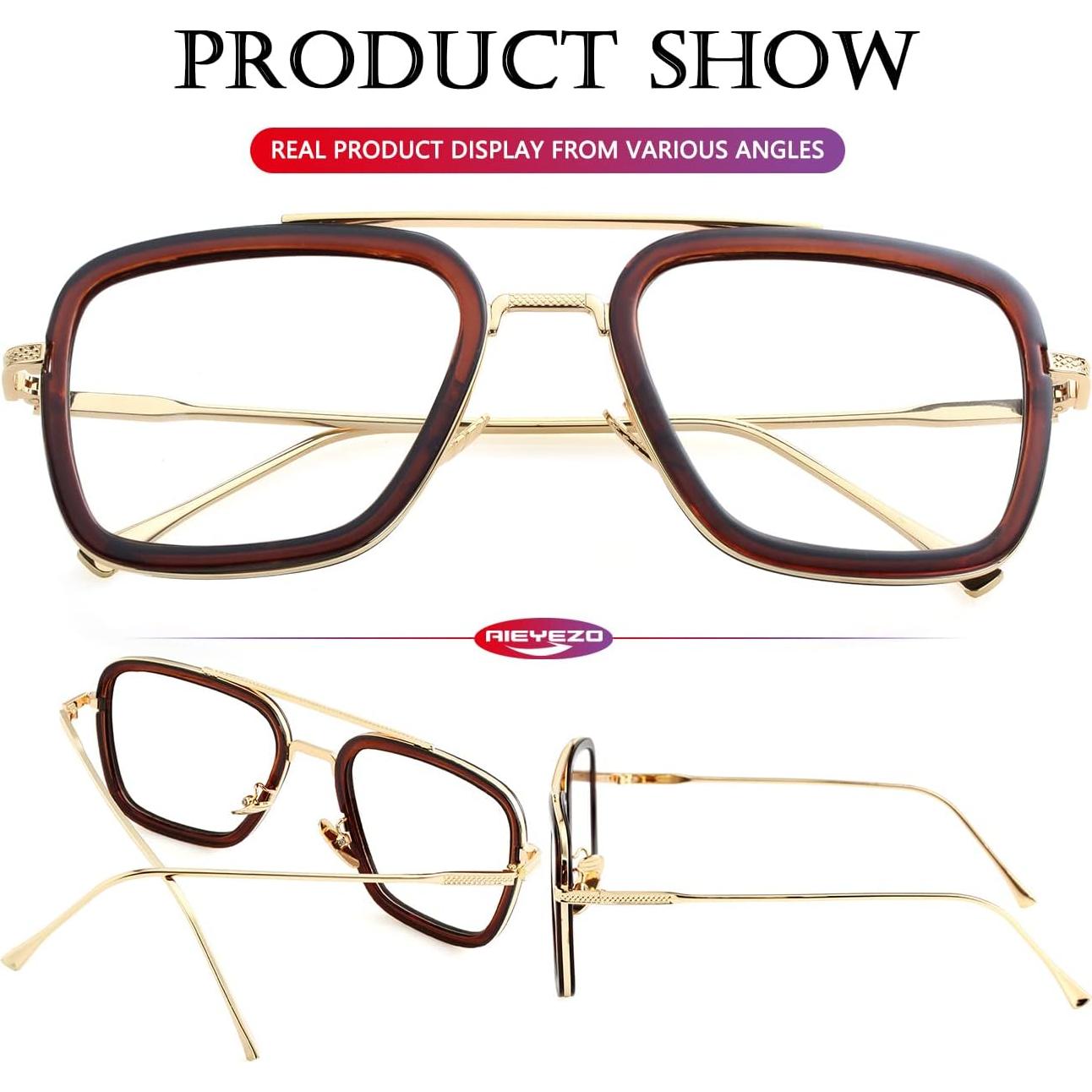 Gafas de sol AIEYEZO Tony Stark Cuadradas UV 100%