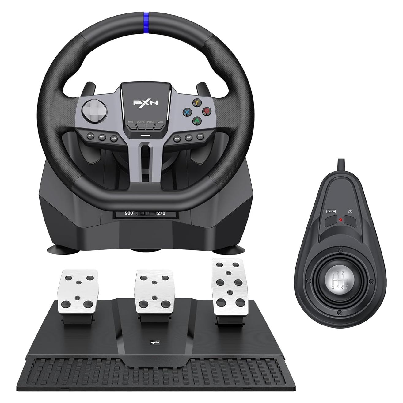 Volante de Carreras PXN V9 Gen2 con Pedales Magnéticos