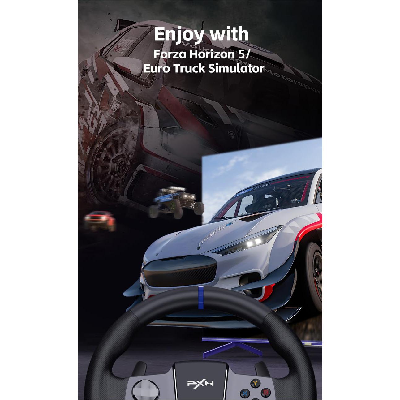 Volante de Carreras PXN V9 Gen2 con Pedales Magnéticos