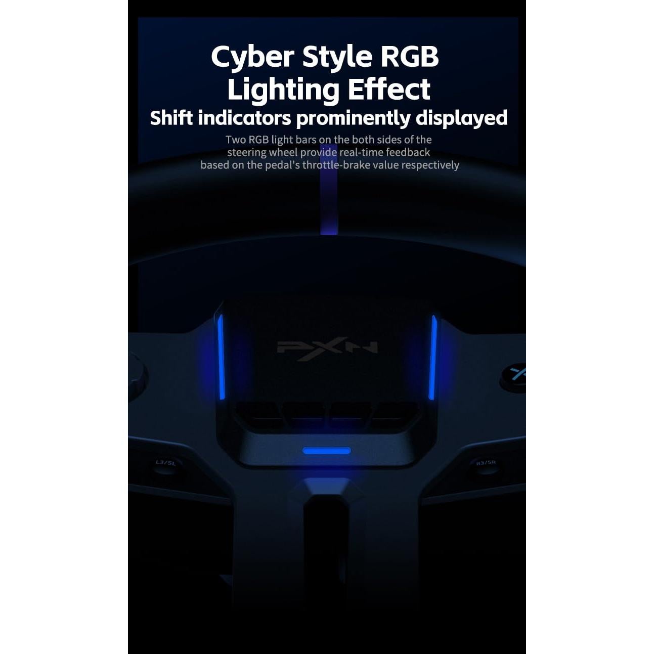 Volante de Carreras PXN V9 Gen2 con Pedales Magnéticos