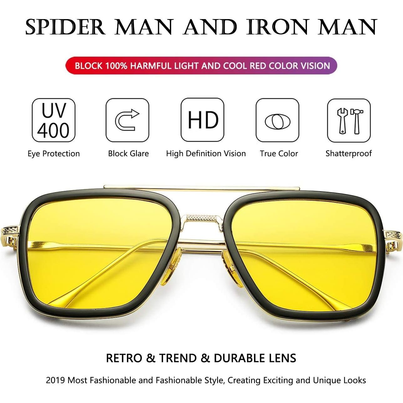Gafas de sol AIEYEZO Tony Stark Cuadradas UV 100% - Unisex
