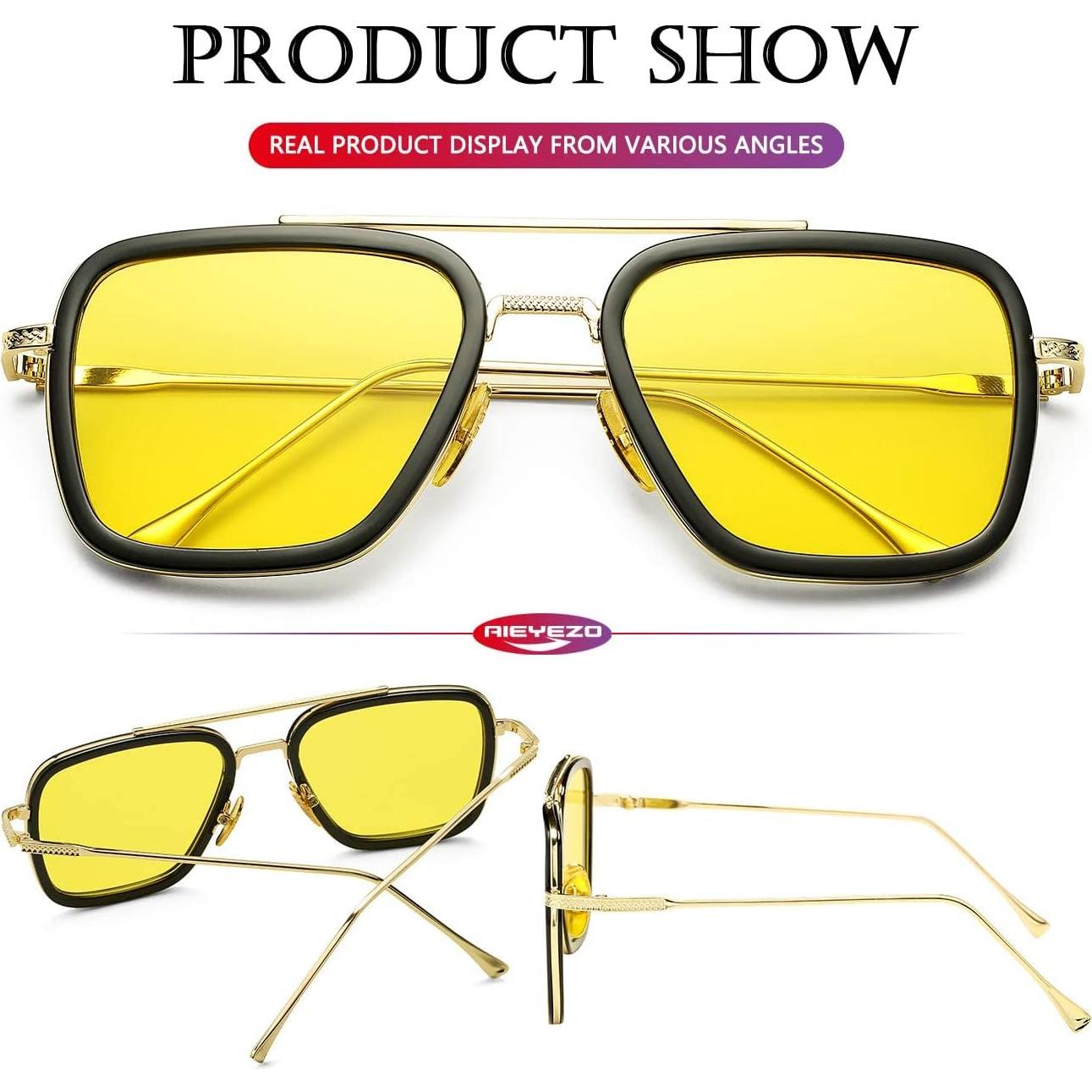 Gafas de sol AIEYEZO Tony Stark Cuadradas UV 100% - Unisex