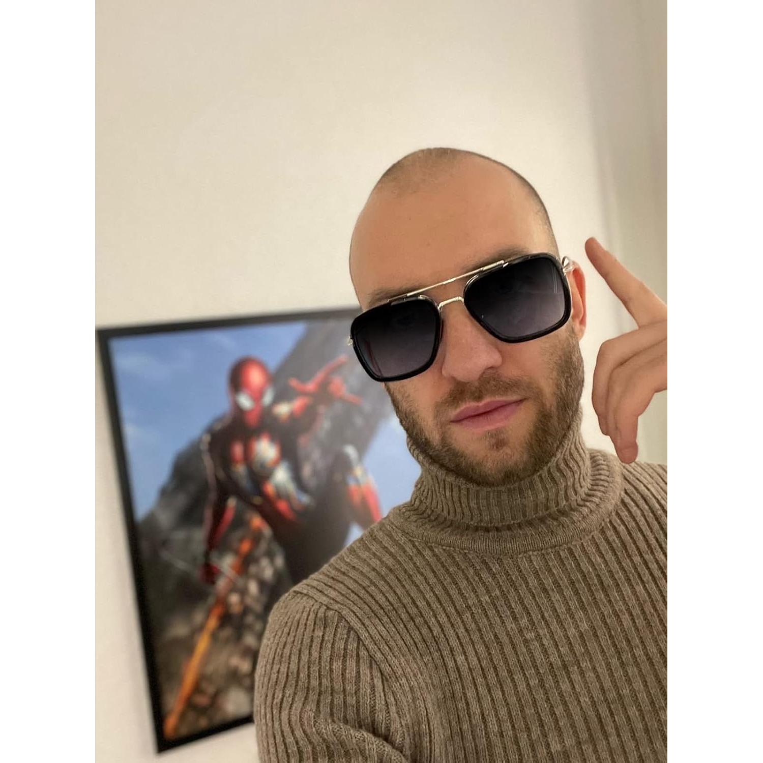 Gafas de sol AIEYEZO Tony Stark Cuadradas UV 100%