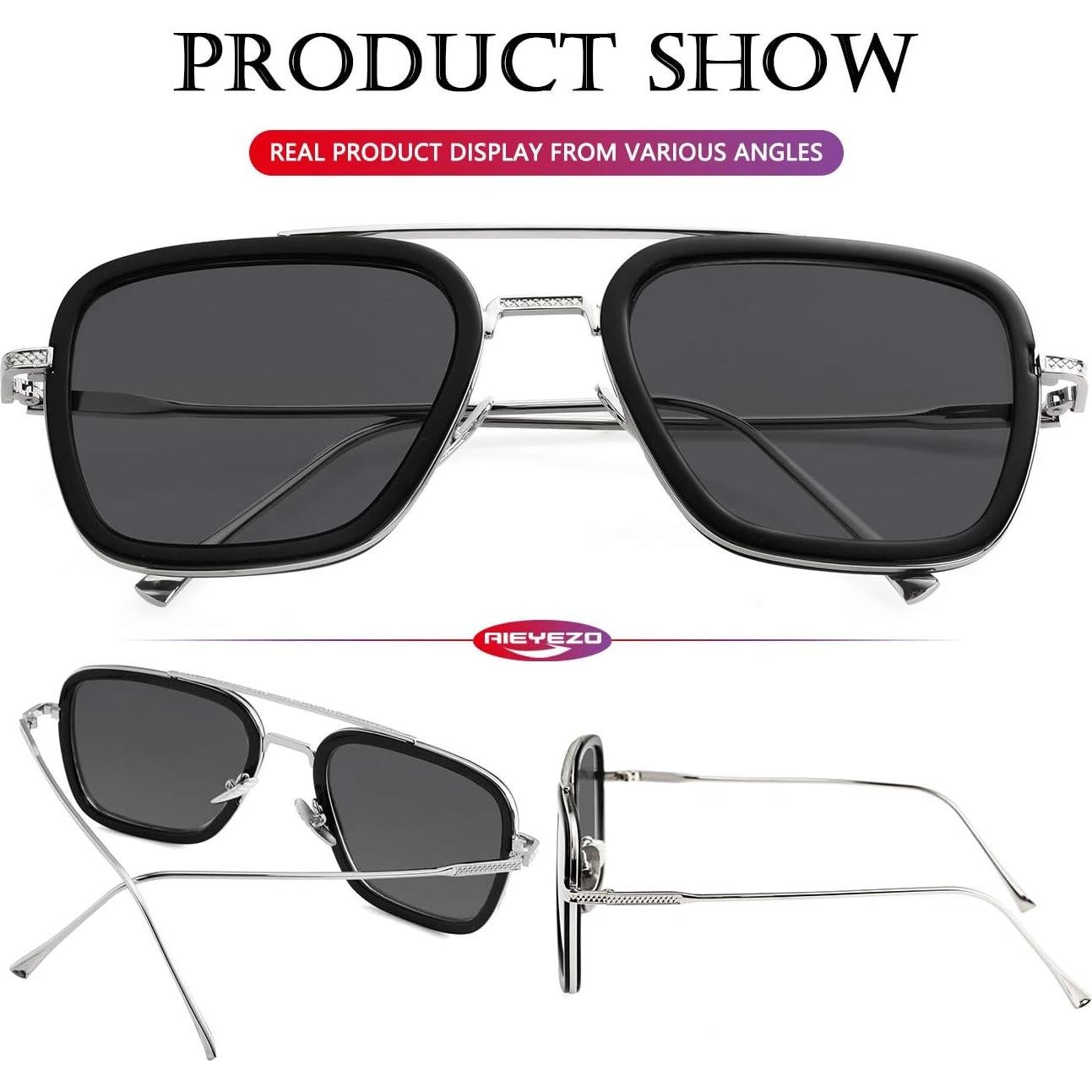 Gafas de Sol AIEYEZO Tony Stark Cuadradas UV 100%