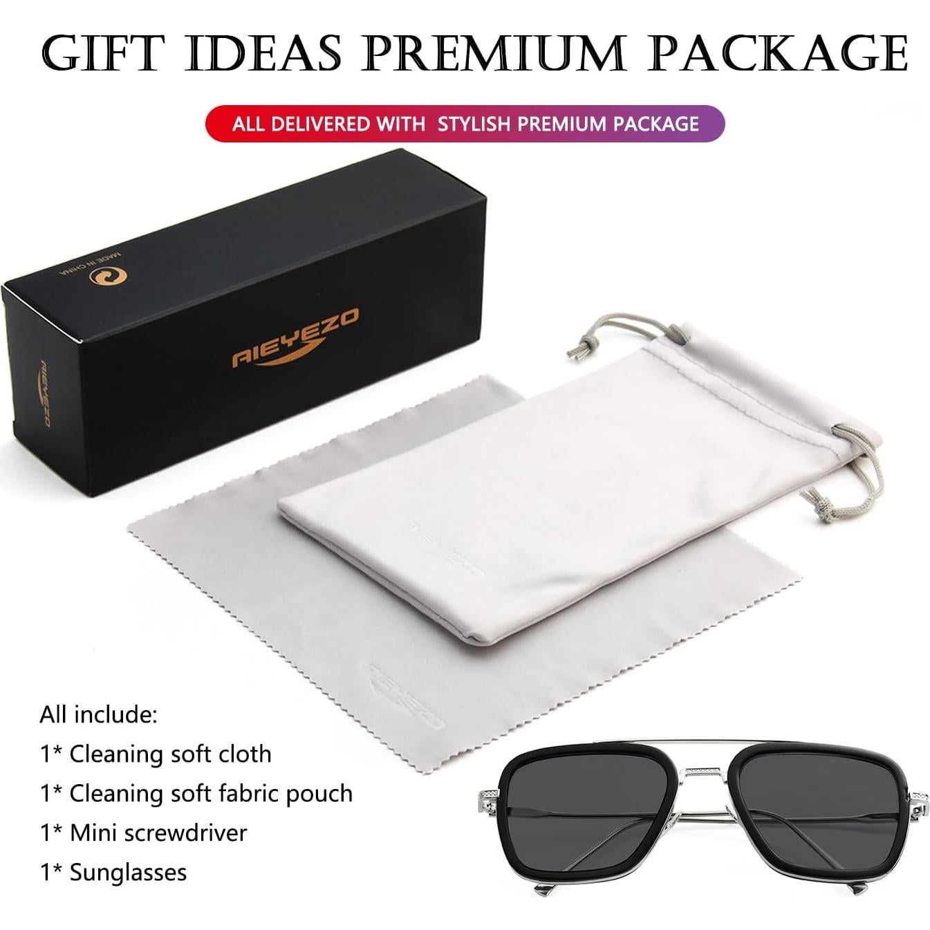 Gafas de Sol AIEYEZO Tony Stark Cuadradas UV 100%