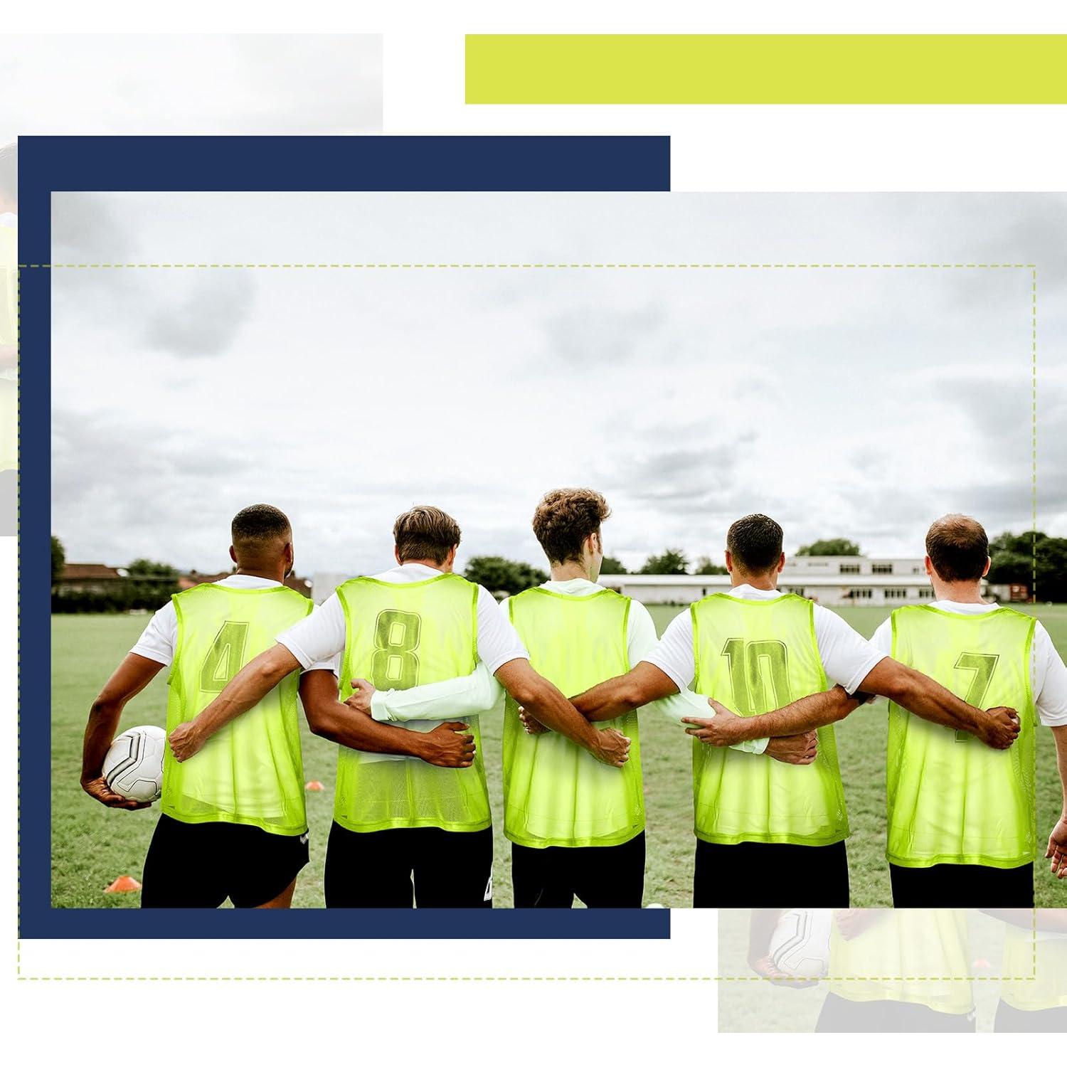 Chalecos de Scrimmage Boyiee para Jóvenes - Malla Nylon 12 Piezas