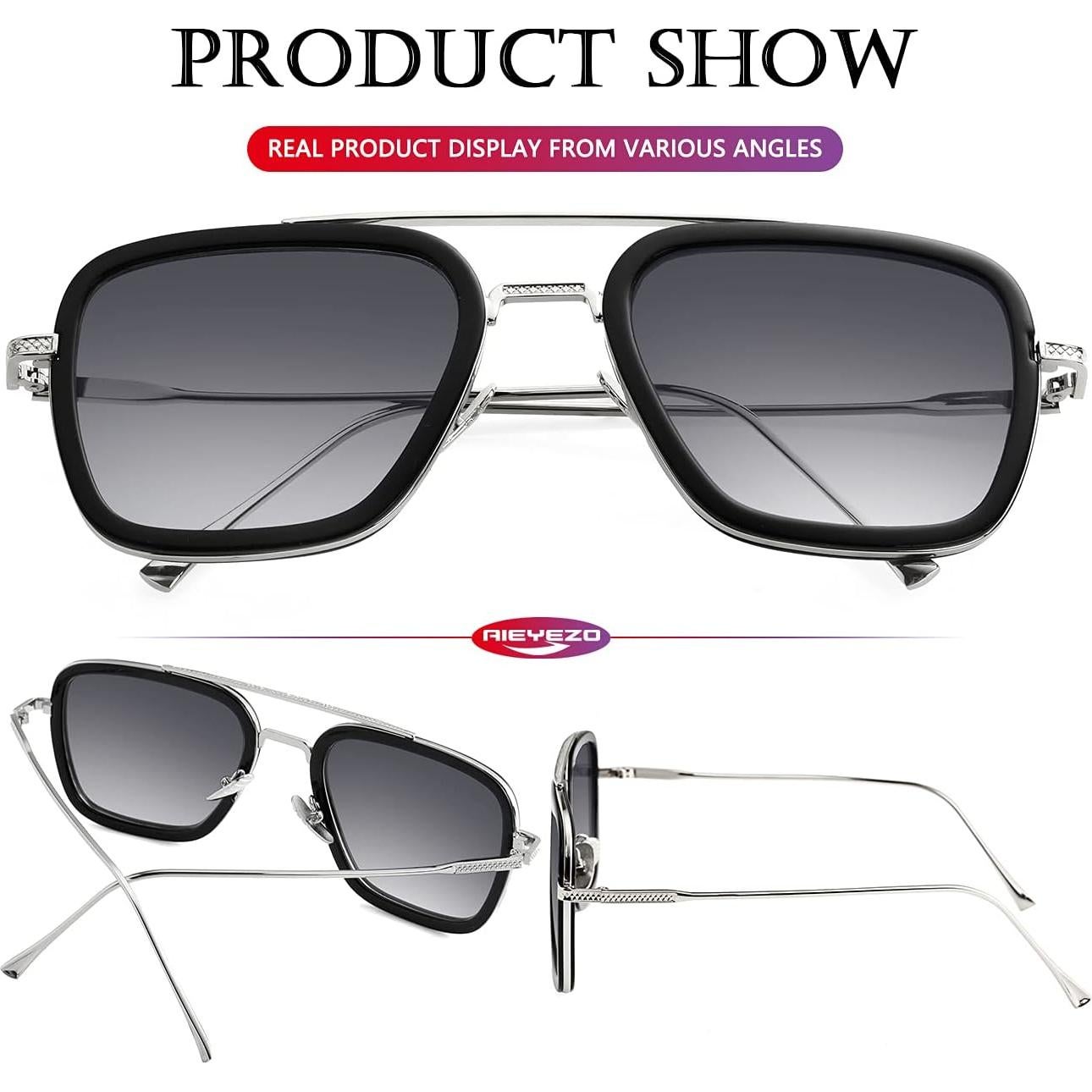 Gafas de sol AIEYEZO Tony Stark Cuadradas UV 100%