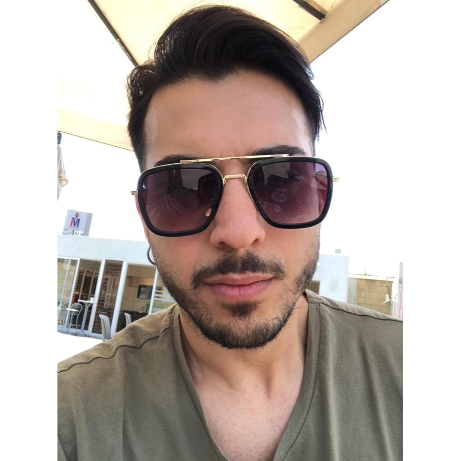 Gafas de sol AIEYEZO Tony Stark Cuadradas UV 100%