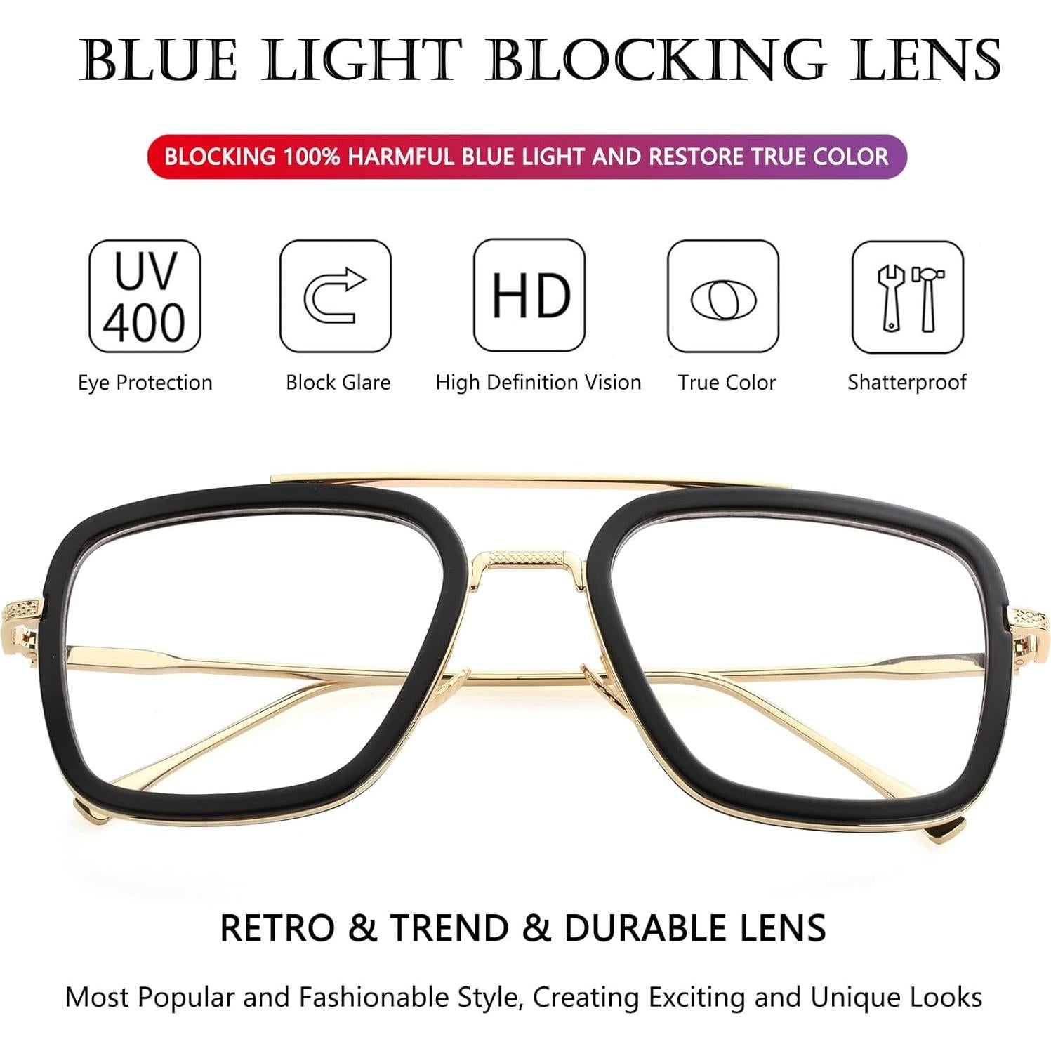 Gafas de Sol AIEYEZO Tony Stark Cuadradas UV 100%