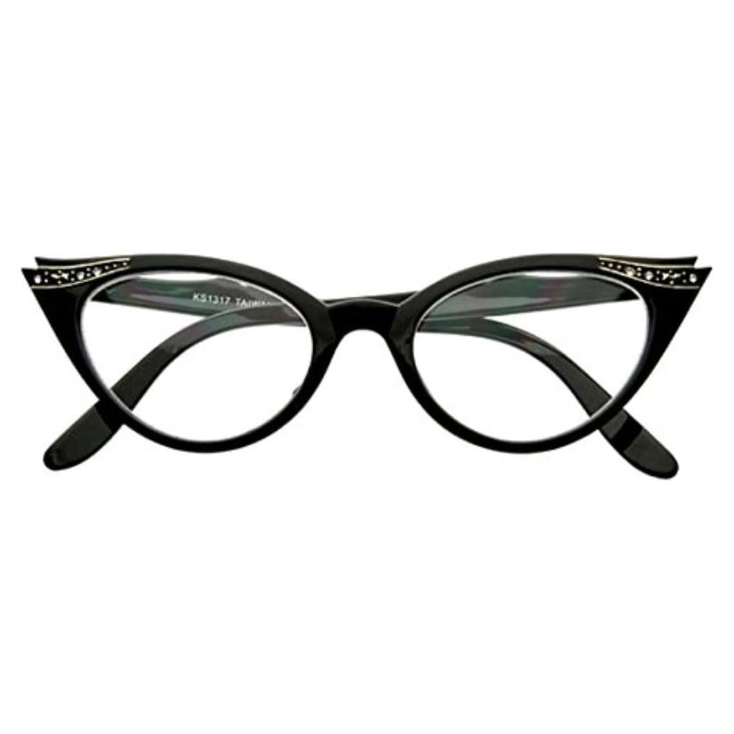 Gafas Ojo de Gato Transparentes con Rhinestones Vintage