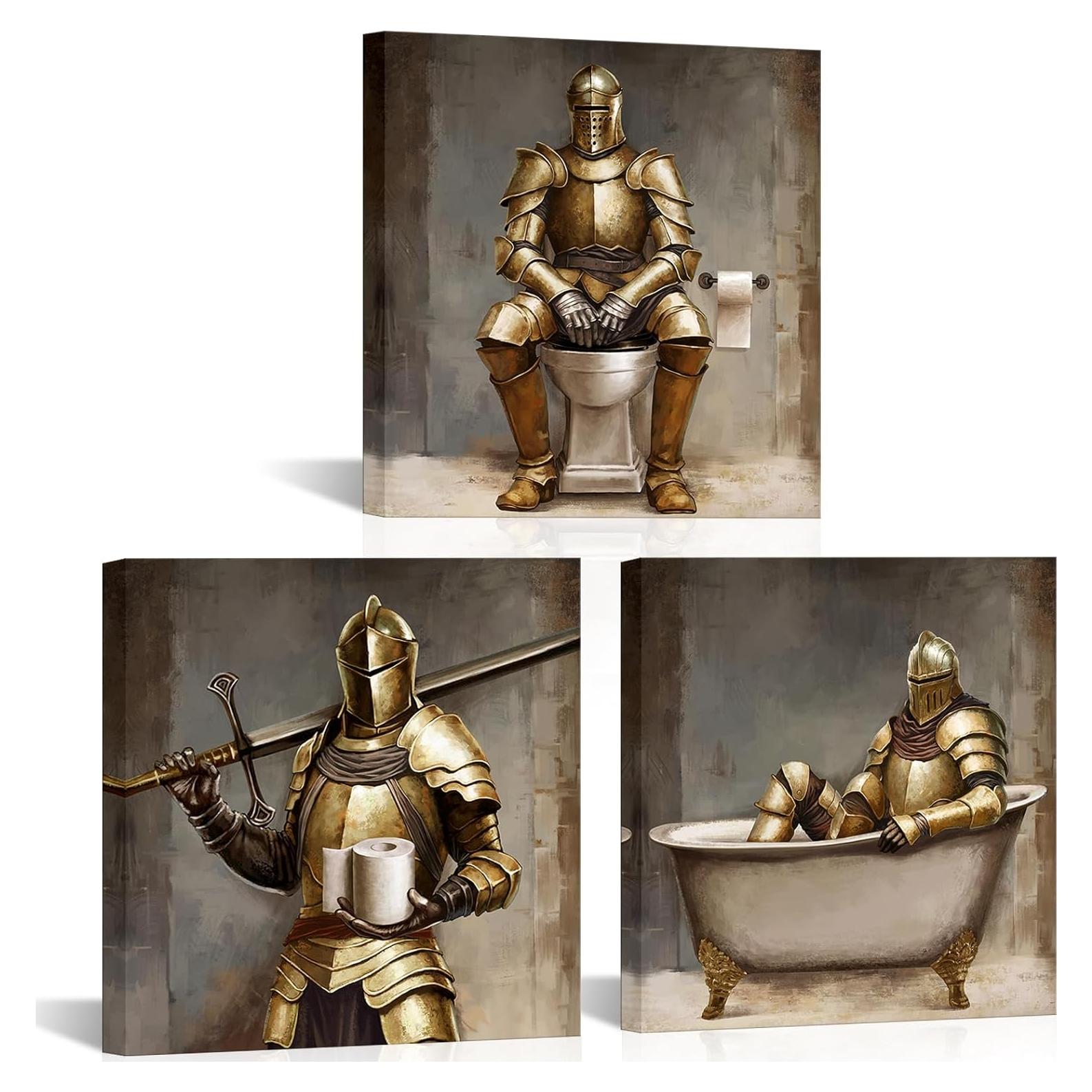 WELMECO Decoración de Baño Niños Arte Pared 30x30 cm 3 Piezas