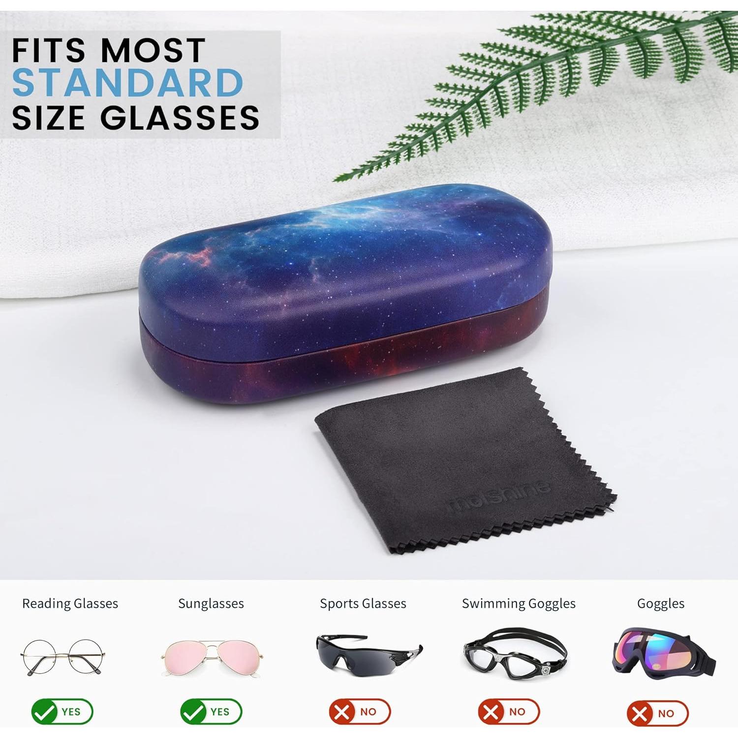Funda Dura Molshine para Gafas de Sol Grande Color Púrpura