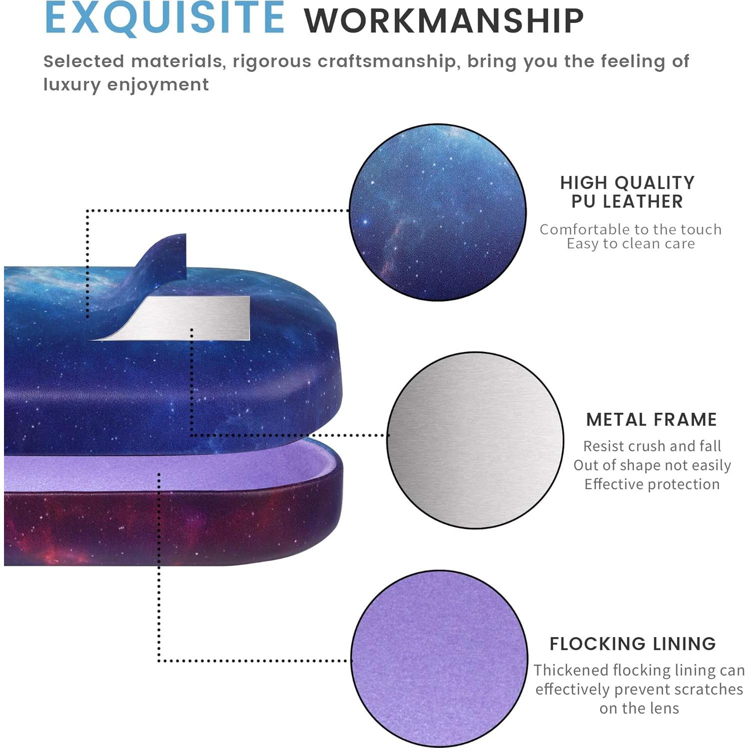 Funda Dura Molshine para Gafas de Sol Grande Color Púrpura