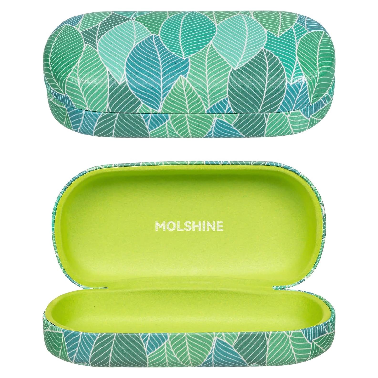 Molshine Funda Dura para Gafas de Sol Grande Color Hojas