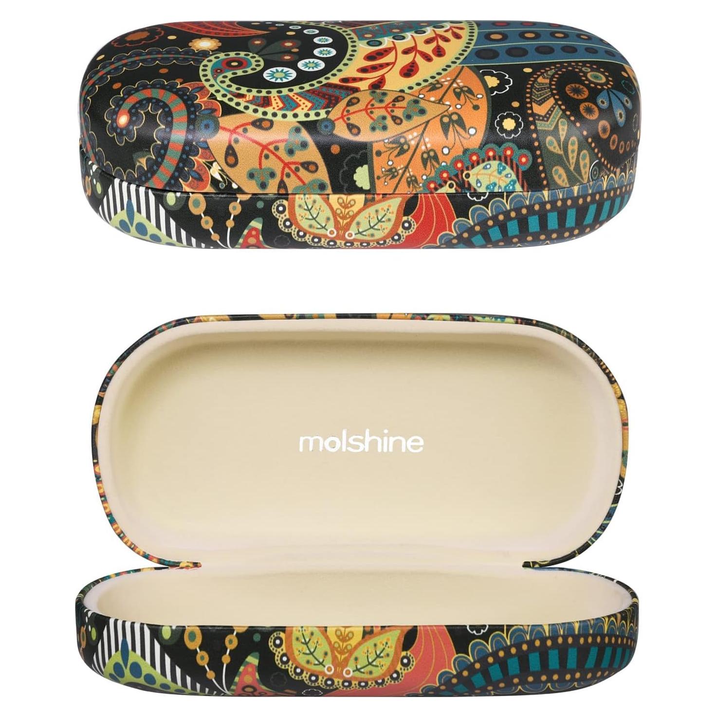 Molshine Funda Dura para Gafas de Sol Amarillo Claro