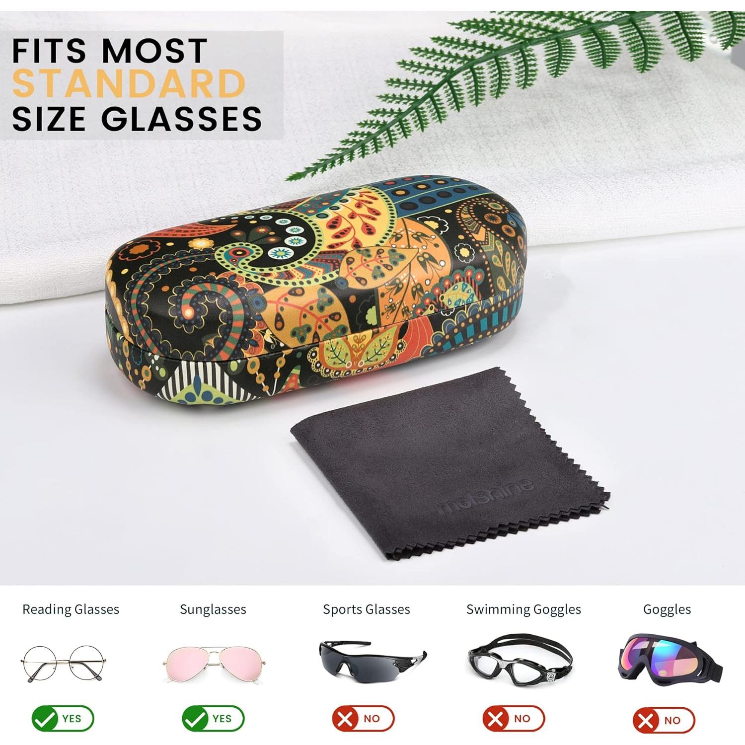 Molshine Funda Dura para Gafas de Sol Amarillo Claro