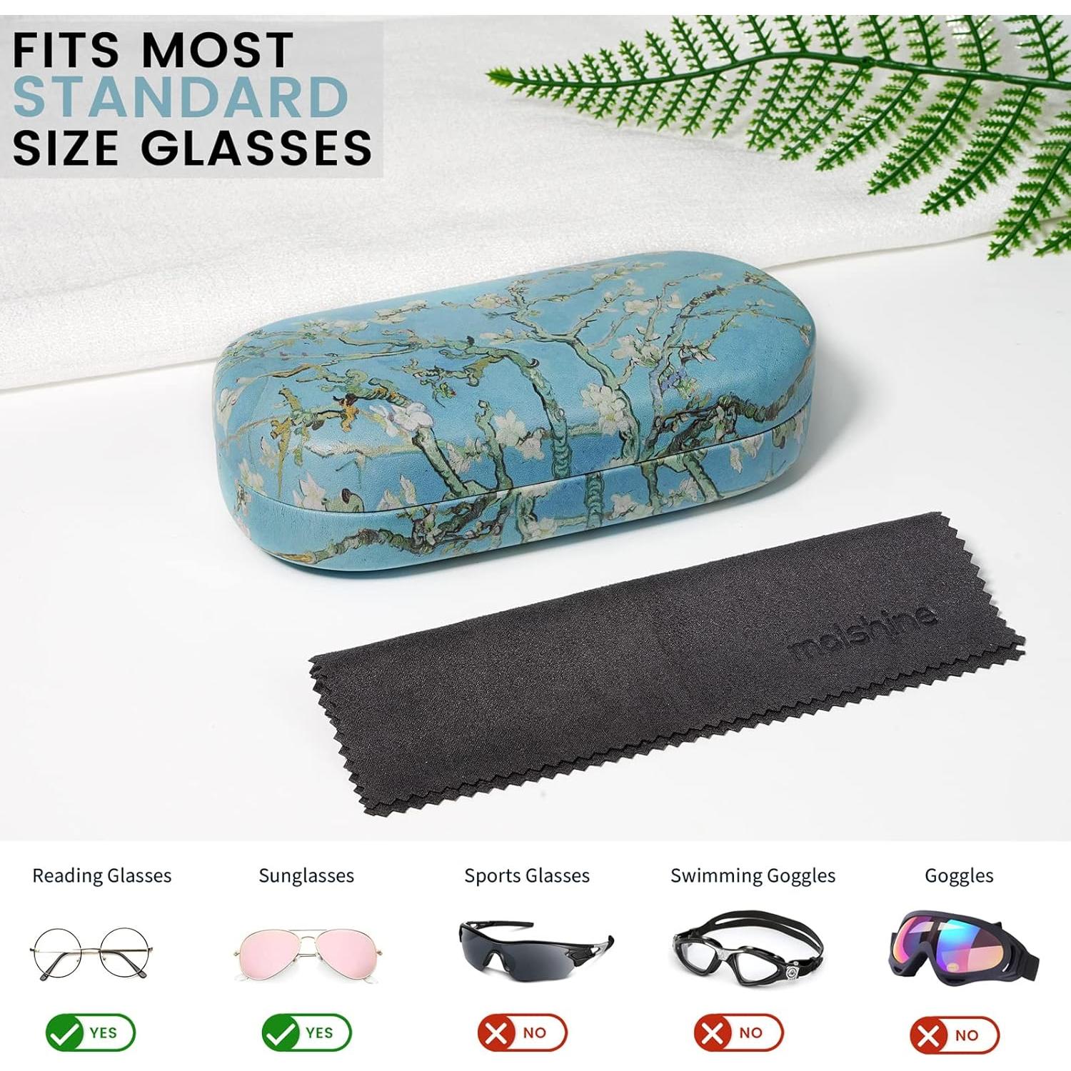 Molshine Funda Dura para Gafas de Sol Grande Gris