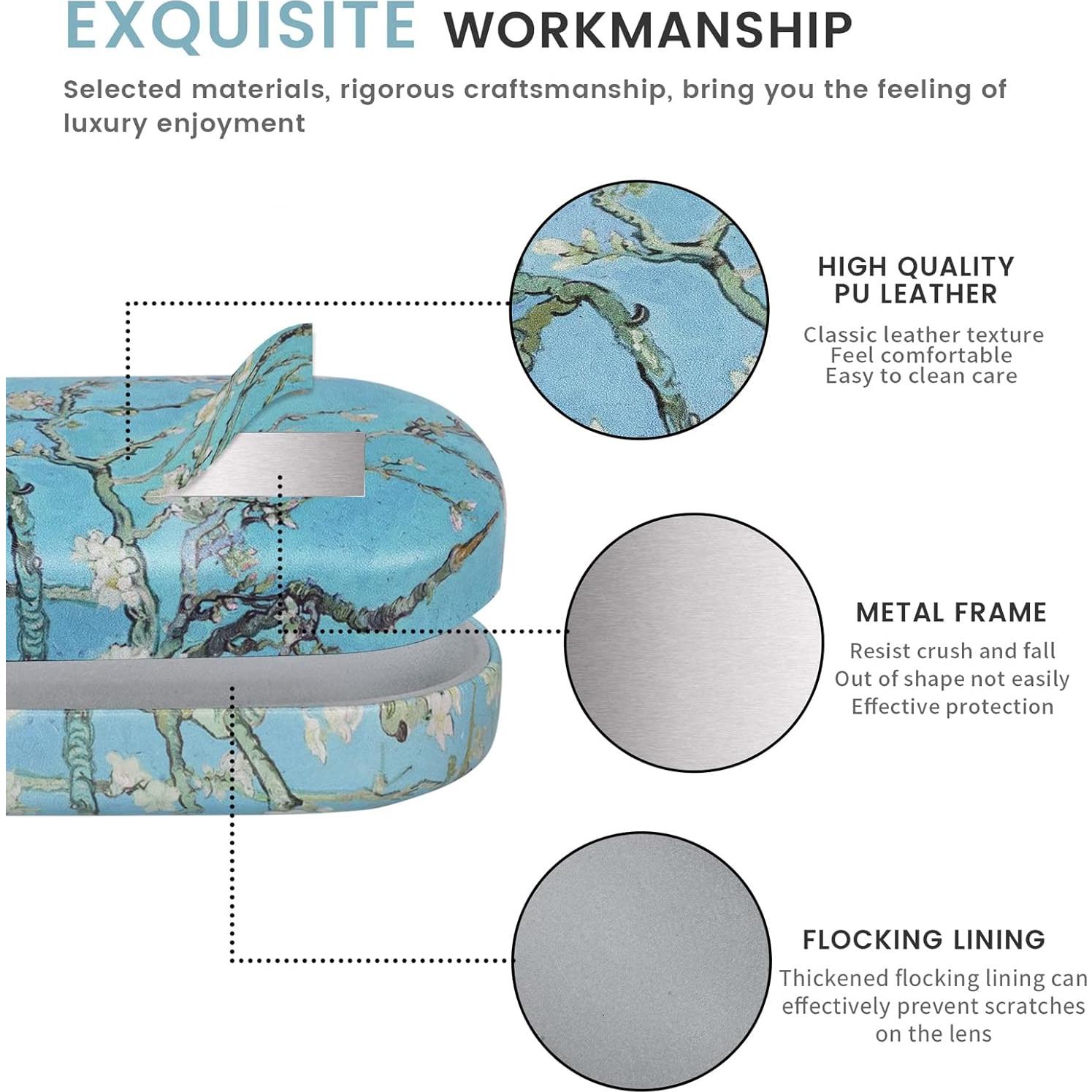 Molshine Funda Dura para Gafas de Sol Grande Gris