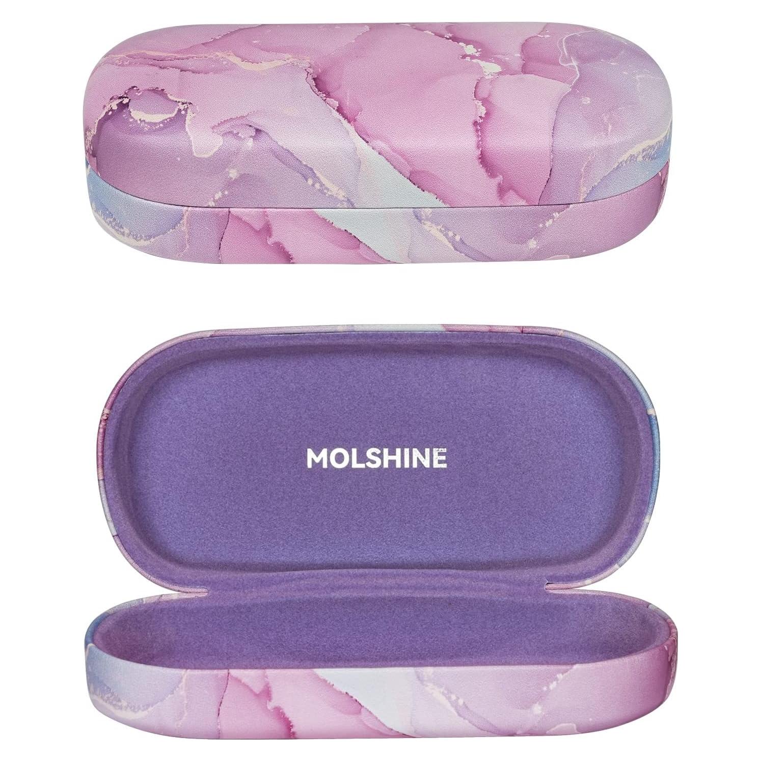 Molshine Funda Dura para Gafas de Sol Grande Lavanda