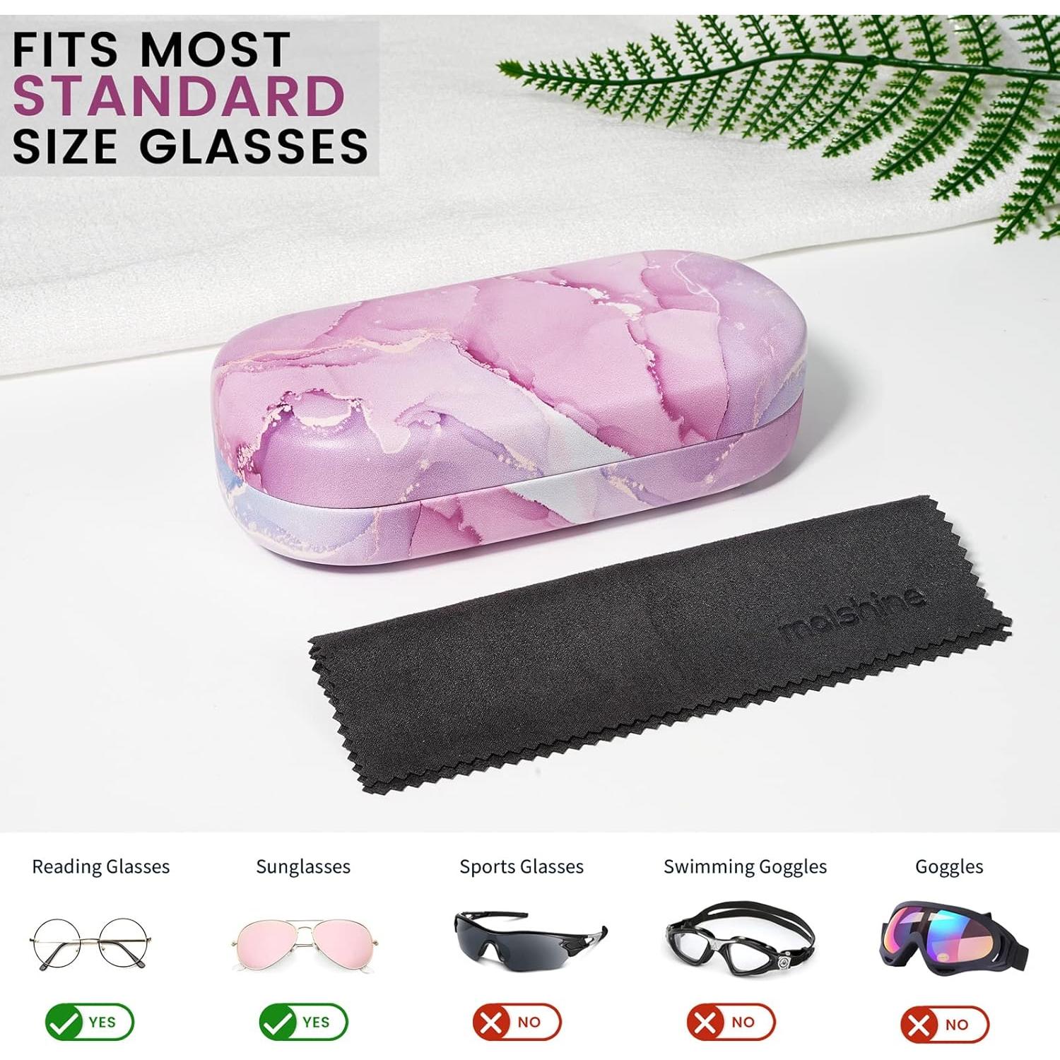 Molshine Funda Dura para Gafas de Sol Grande Lavanda