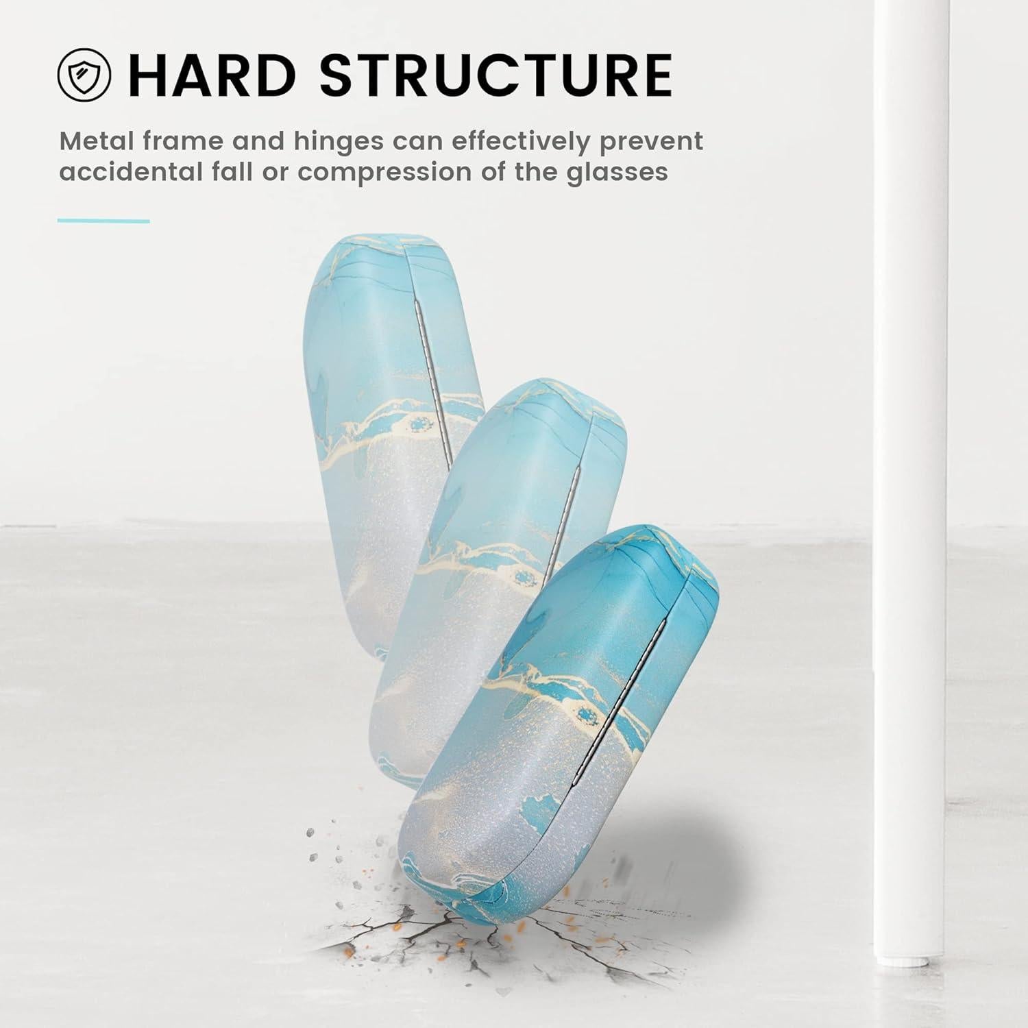 Molshine Funda Dura para Gafas de Sol Grande Cian