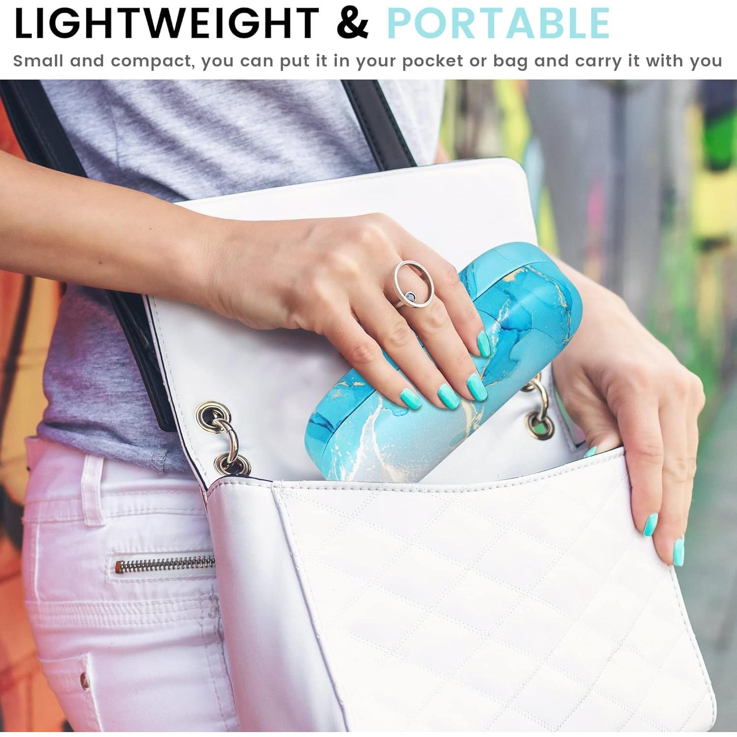 Molshine Funda Dura para Gafas de Sol Grande Cian