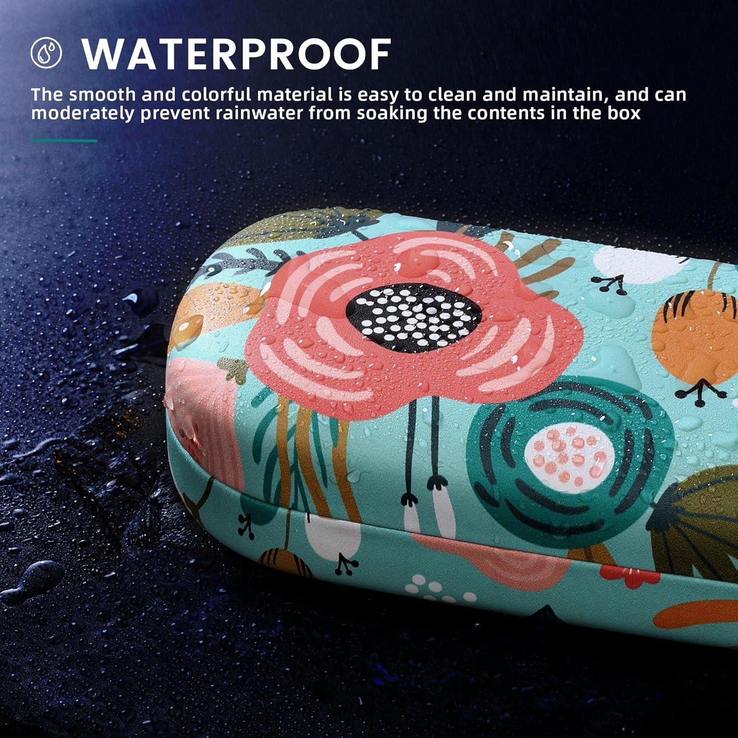 Molshine Funda Dura para Gafas de Sol Verde 15.6x7x4.1cm