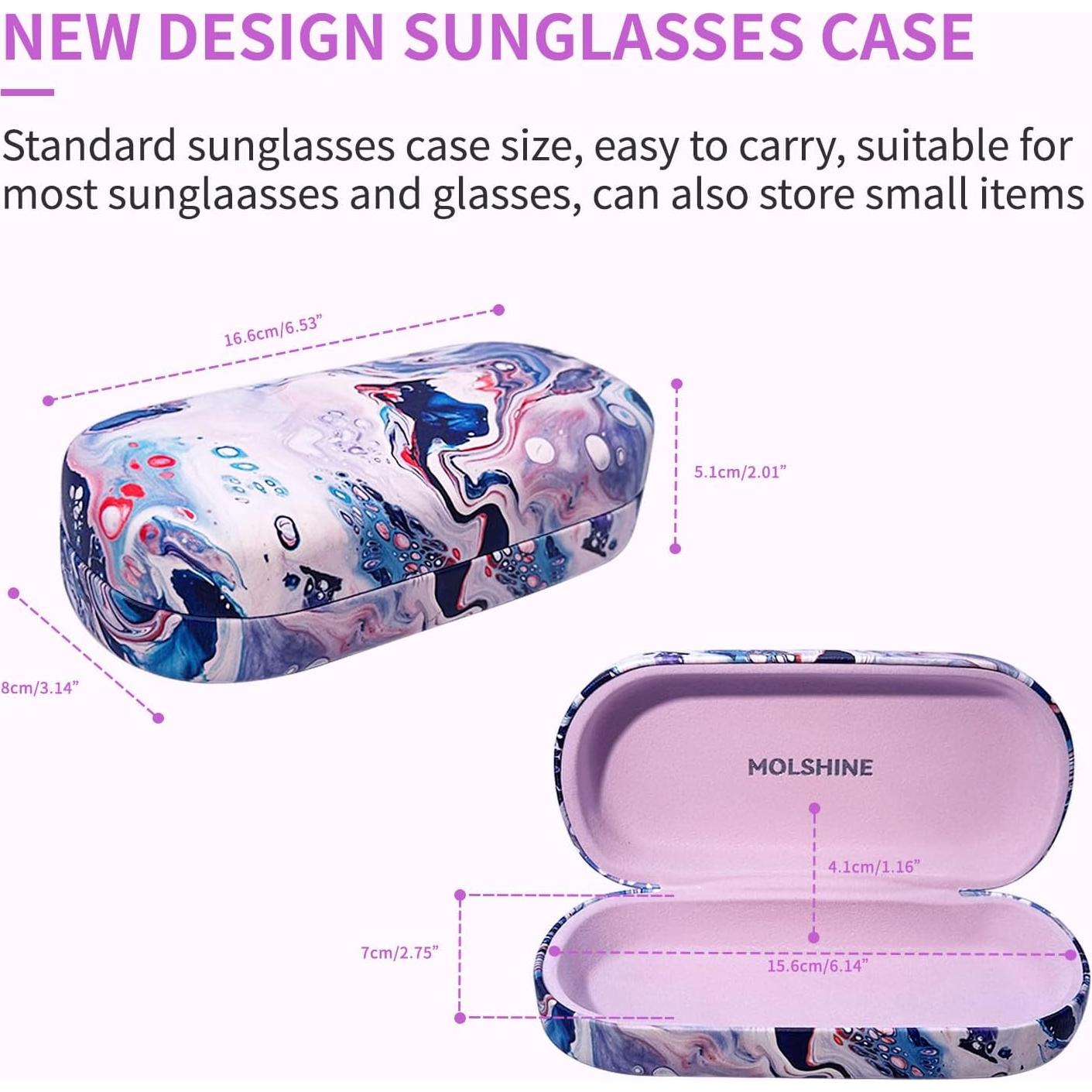 Molshine Funda Dura para Gafas de Sol Grande Ocean